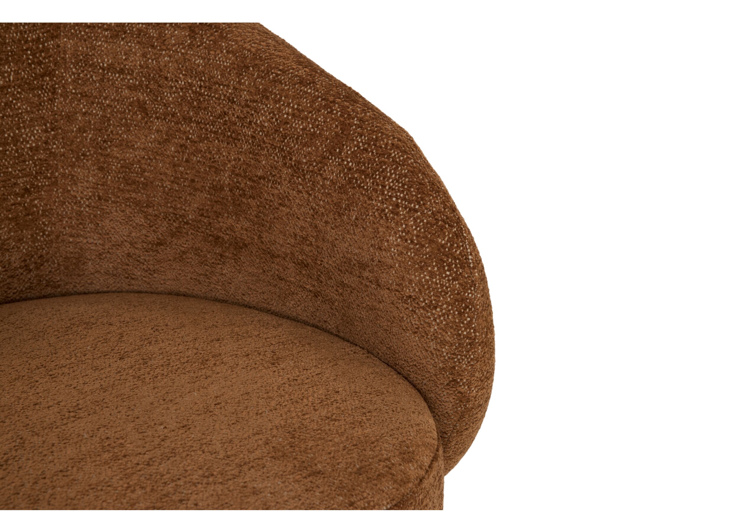 Fauteuil Crush 74x68x74cm - tissu - rouille