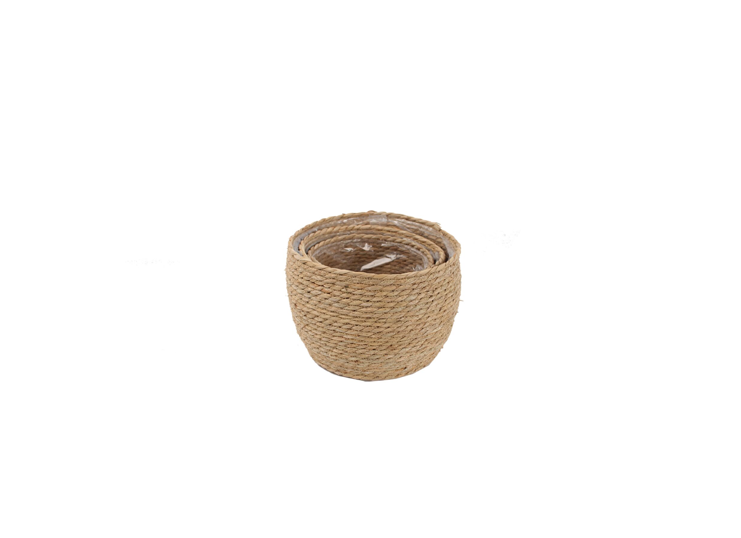 Aperçu - Panier Lanao lot de 3 - herbier marin - naturel