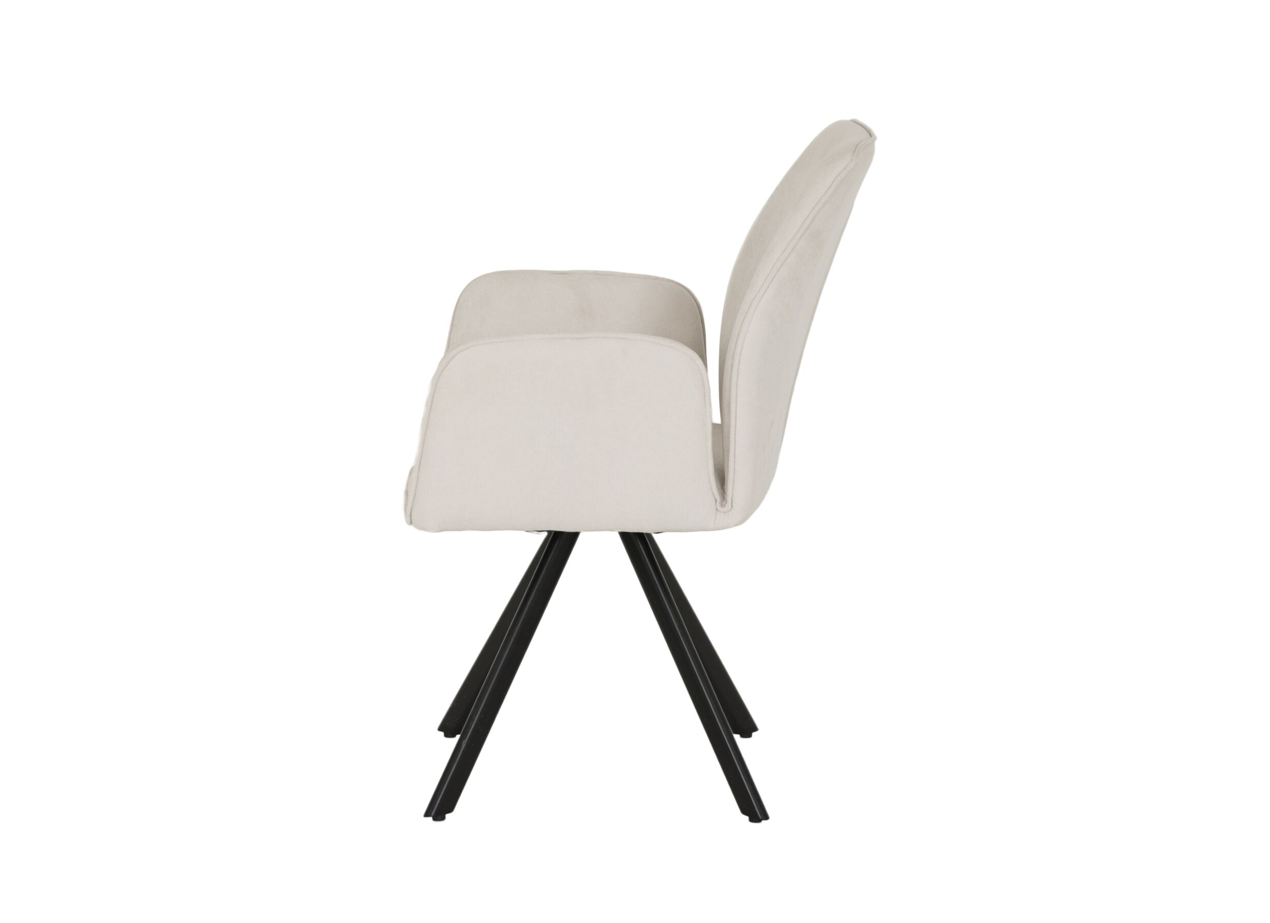 Overzichtsfoto - Draaistoel Hanna 68,5x62x90cm - stof - beige