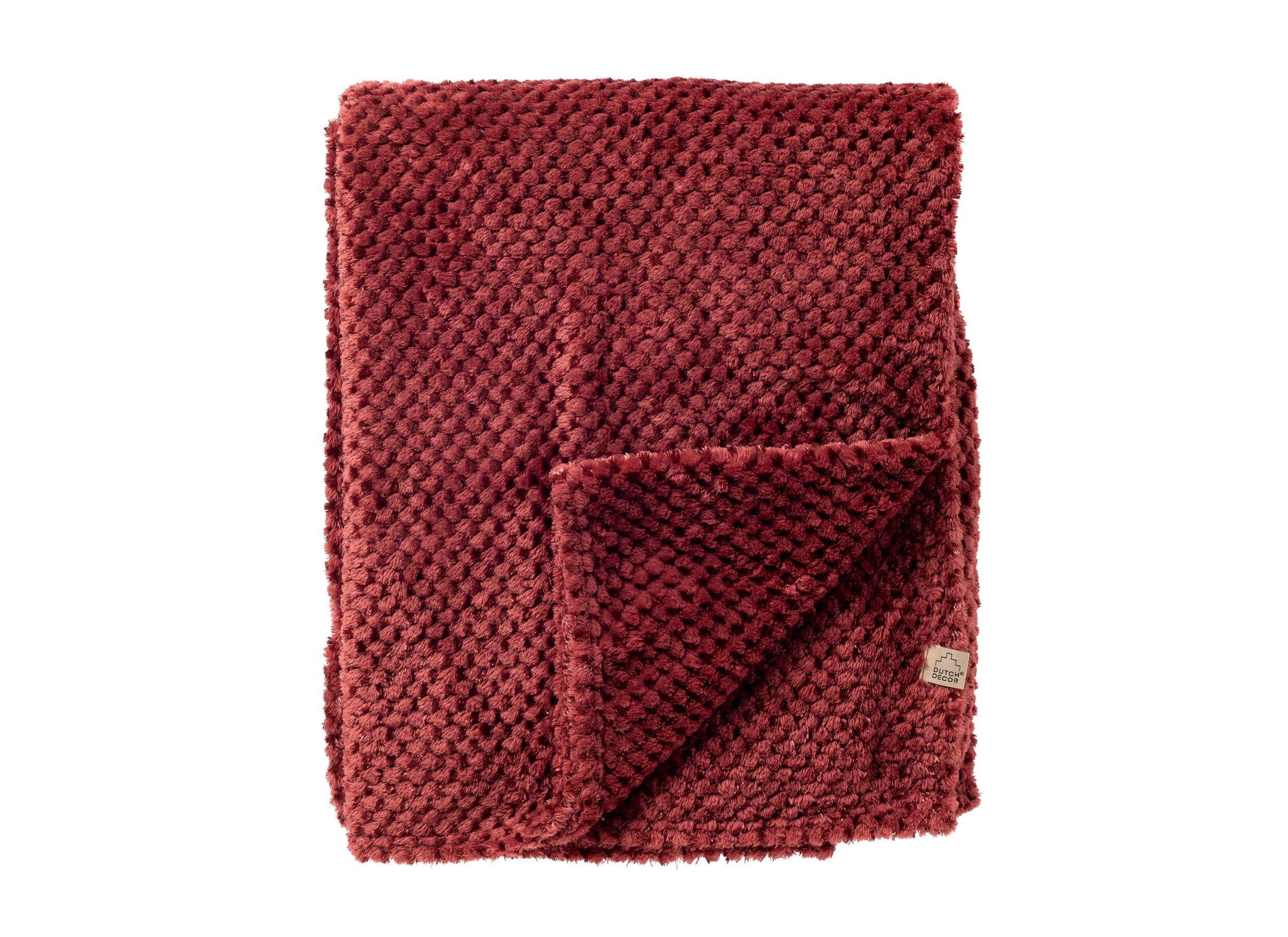 Plaid Micky 150x200cm - polyester - merlot - Plaid Micky 150x200cm - polyester - merlot