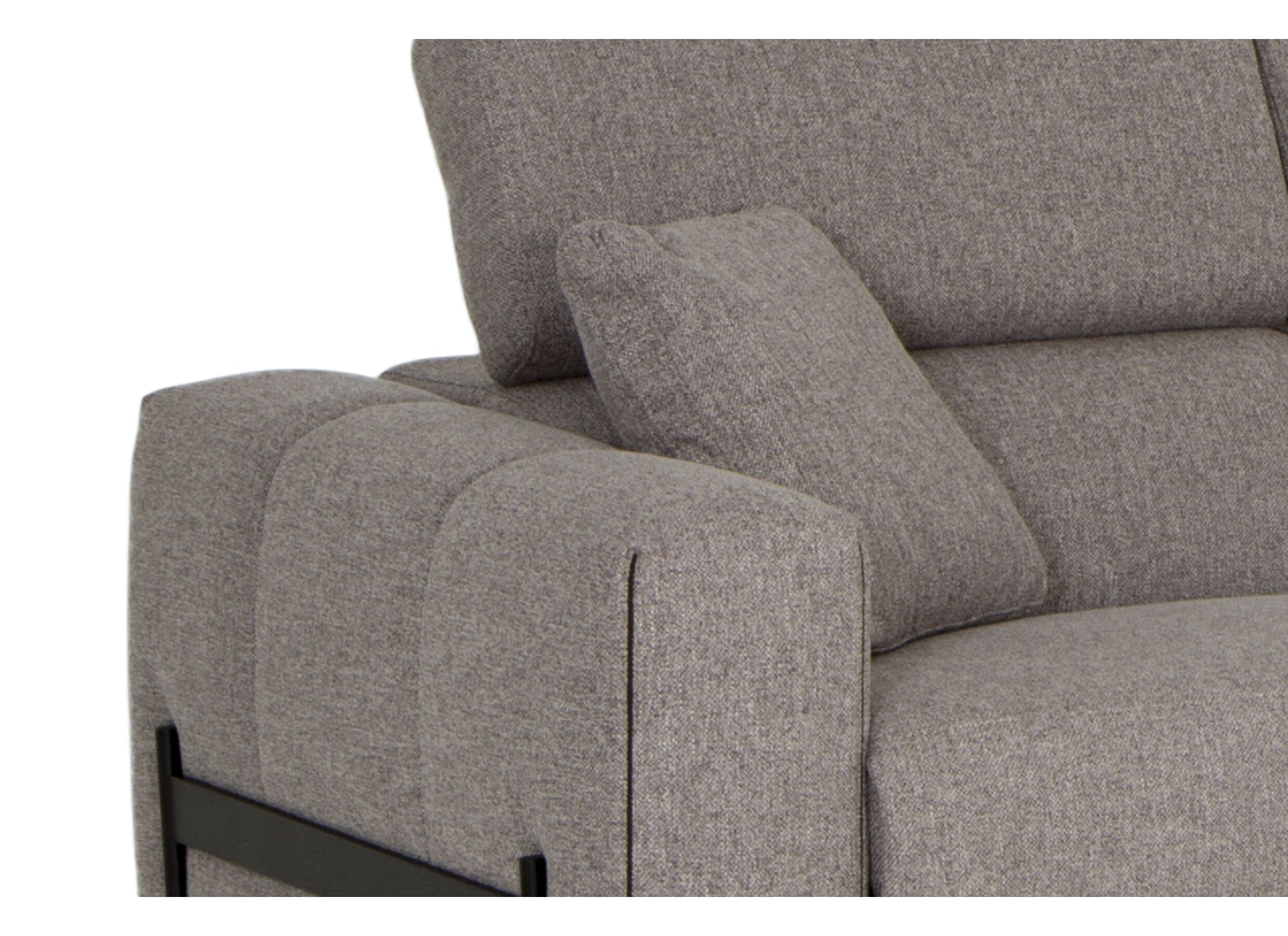 Detail - Canapé d'angle Arkon 296x238cm - tissu - taupe avec relax