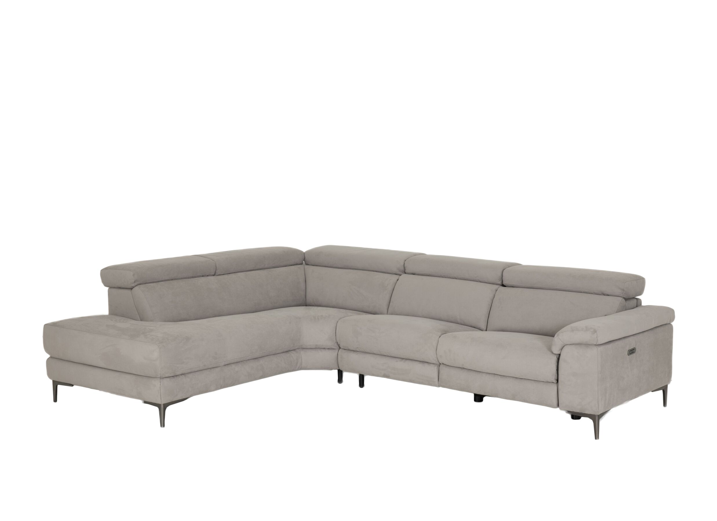 Hoeksalon Cell 295x232cm - stof - grijs met relax