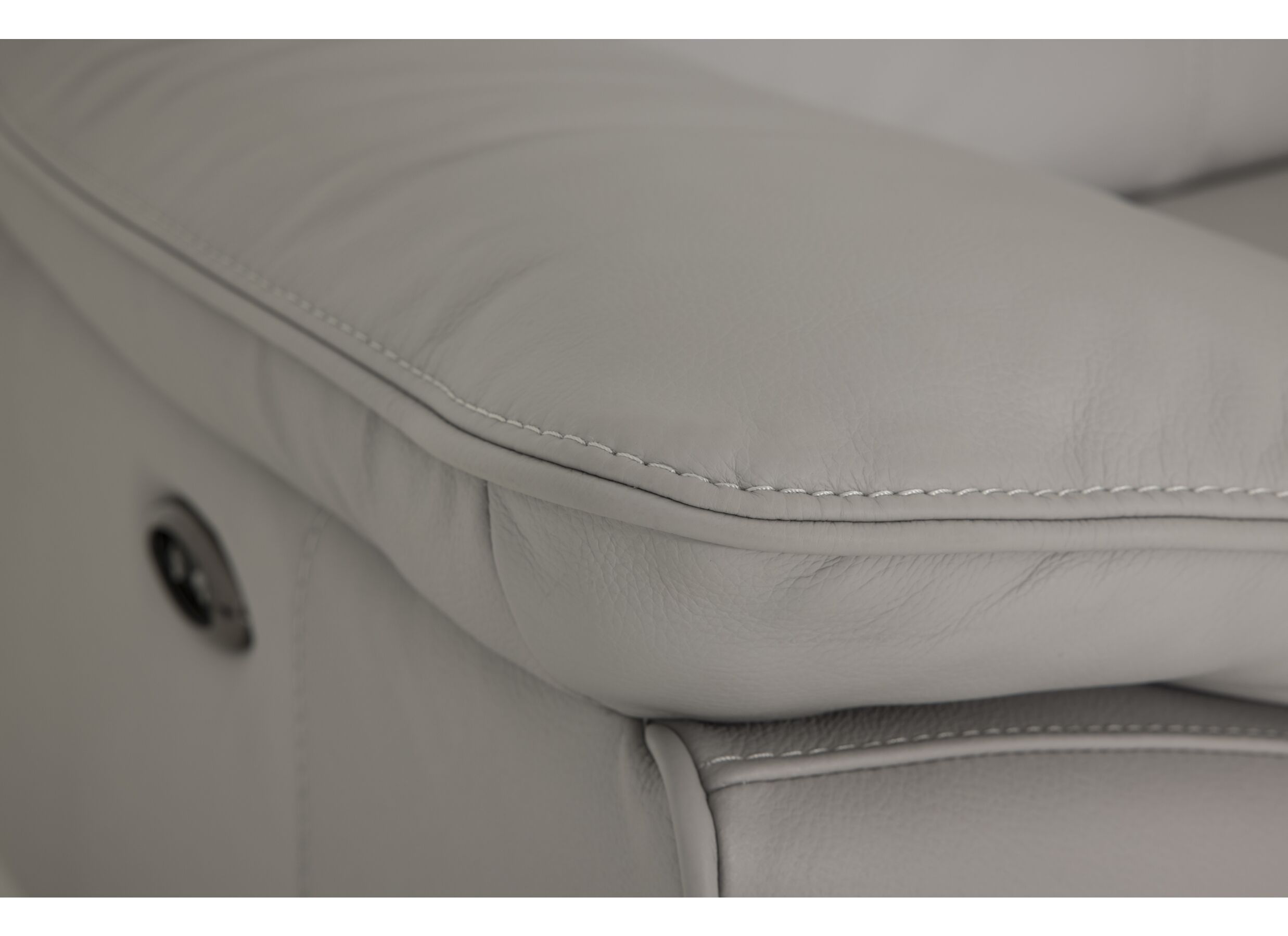 Hoeksalon Sun 298x238cm - leder - grijs met relax