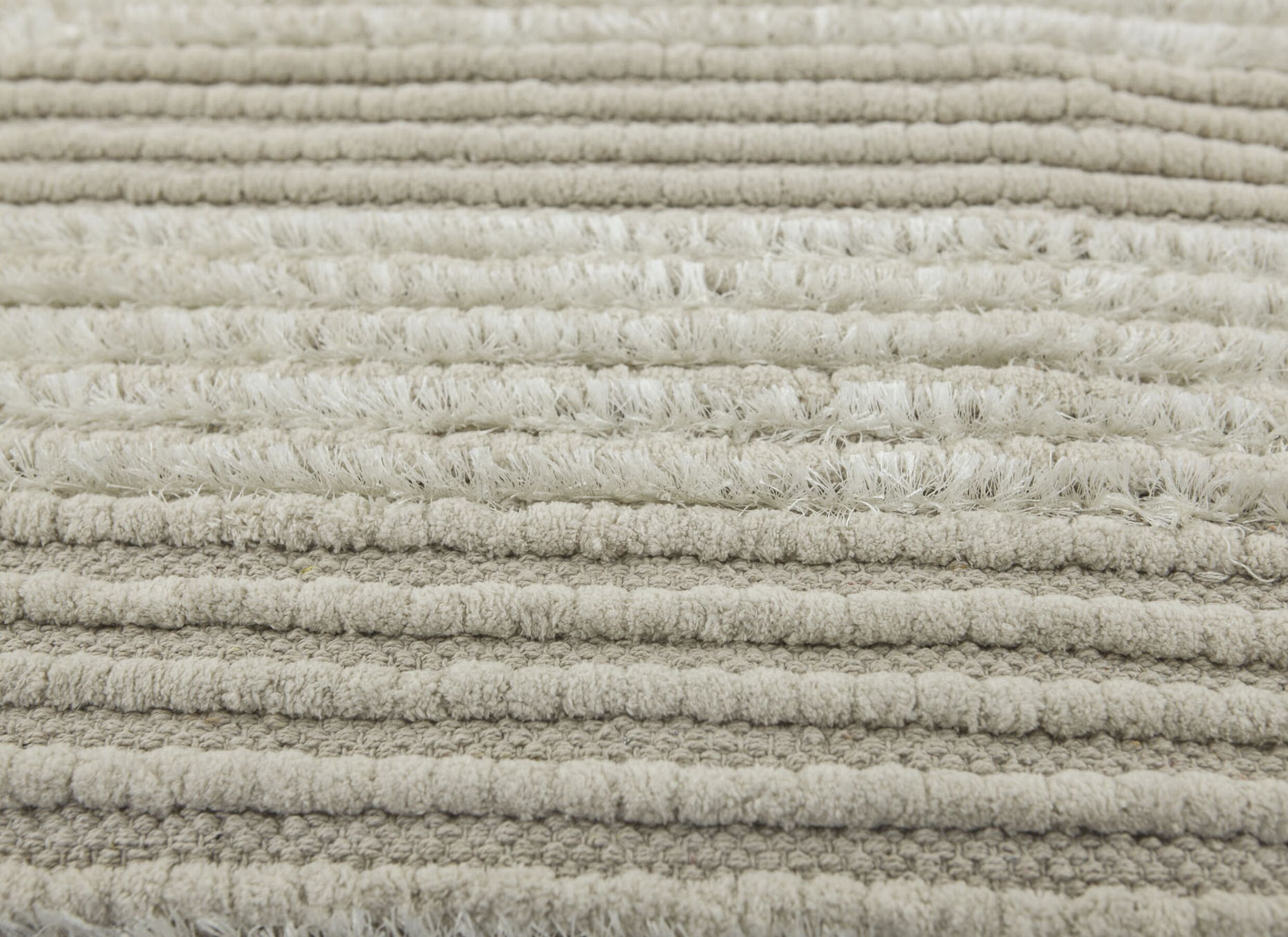 Detail - Tapis de bain Solange 70x120cm - polyester & coton - naturel