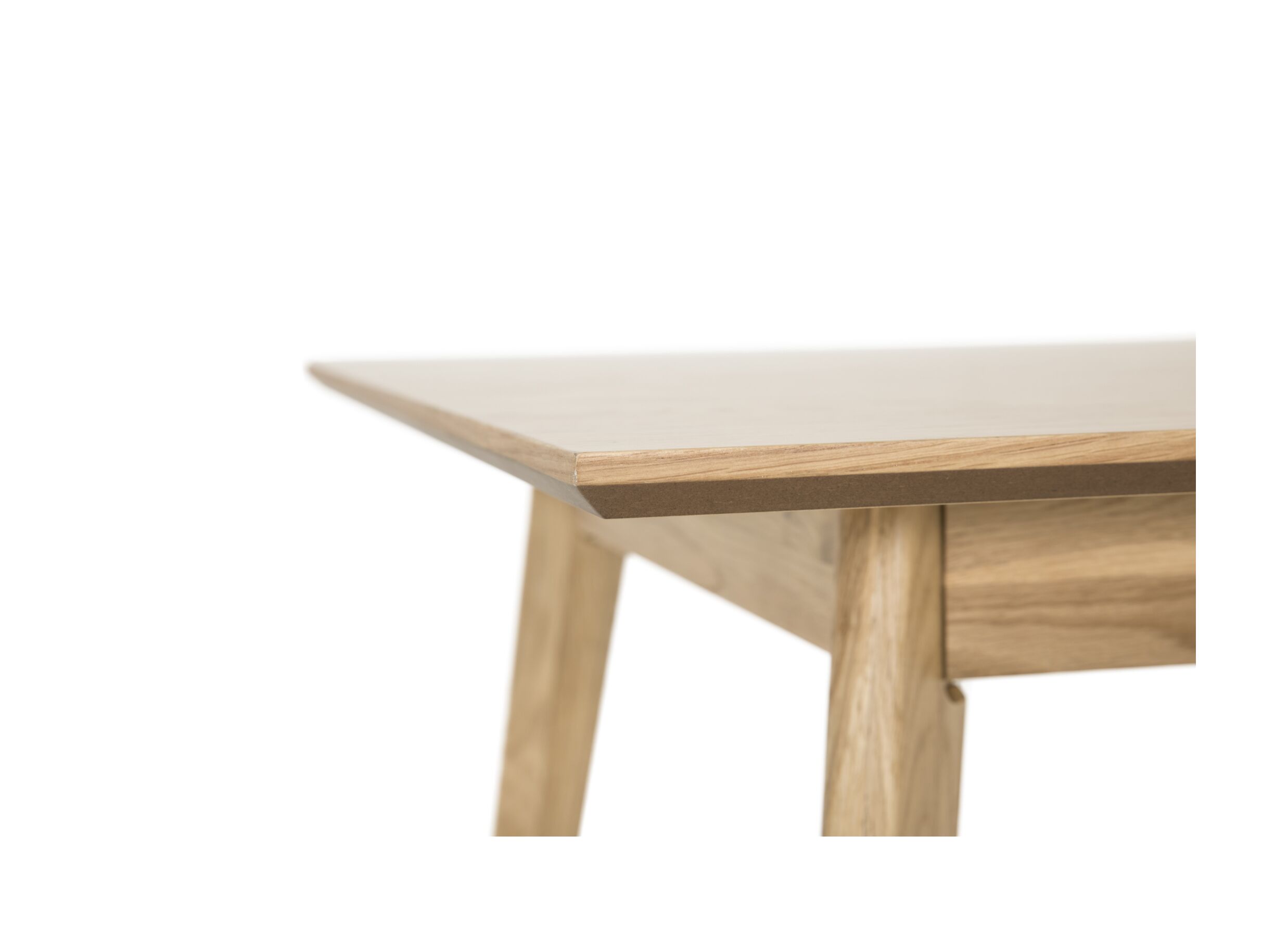 Detailfoto - Tafel Ingo 160x80cm - eik massief & decor - naturel