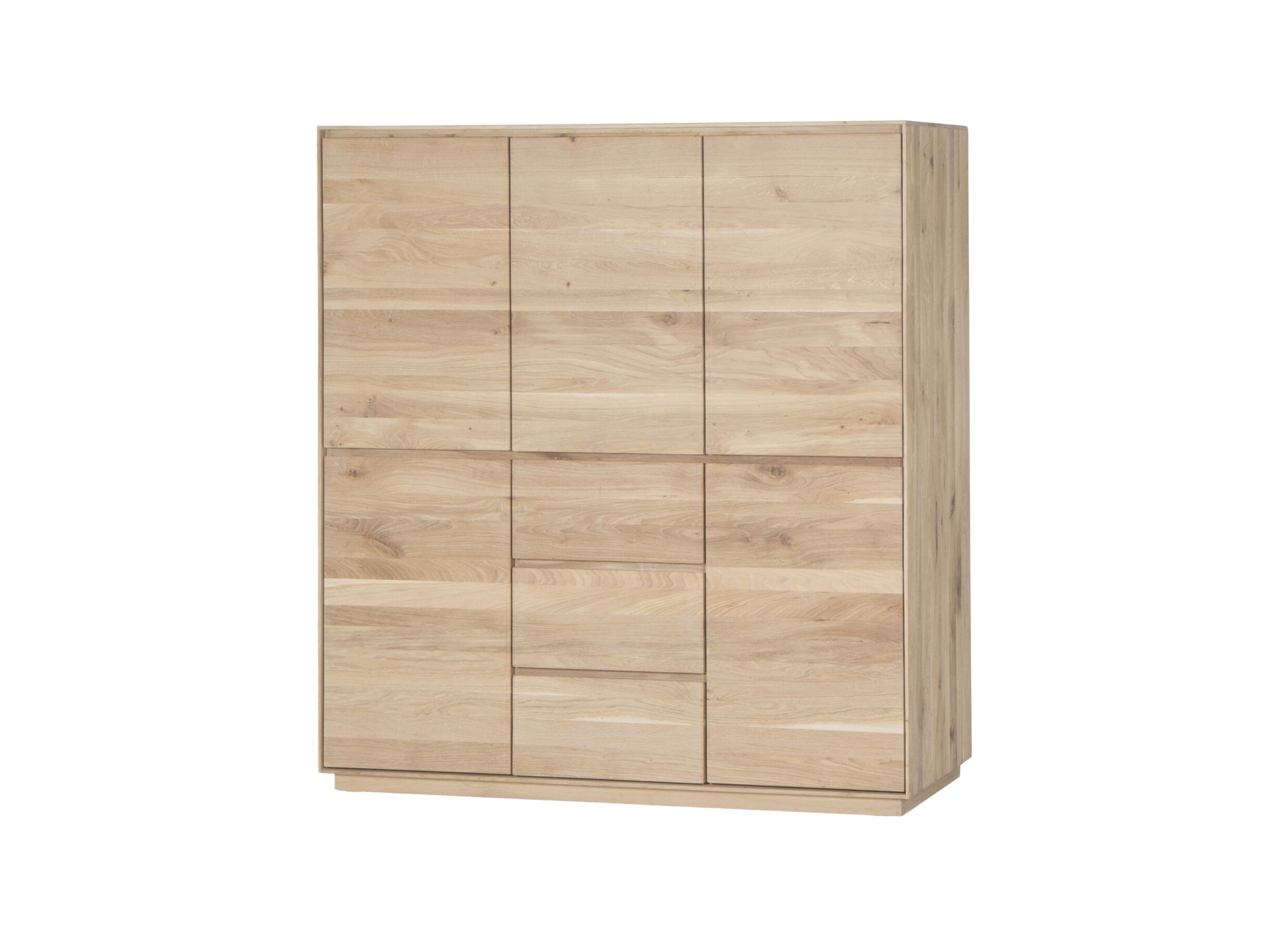 Wandmeubel Caviar 165cm - eik massief/decor - naturel