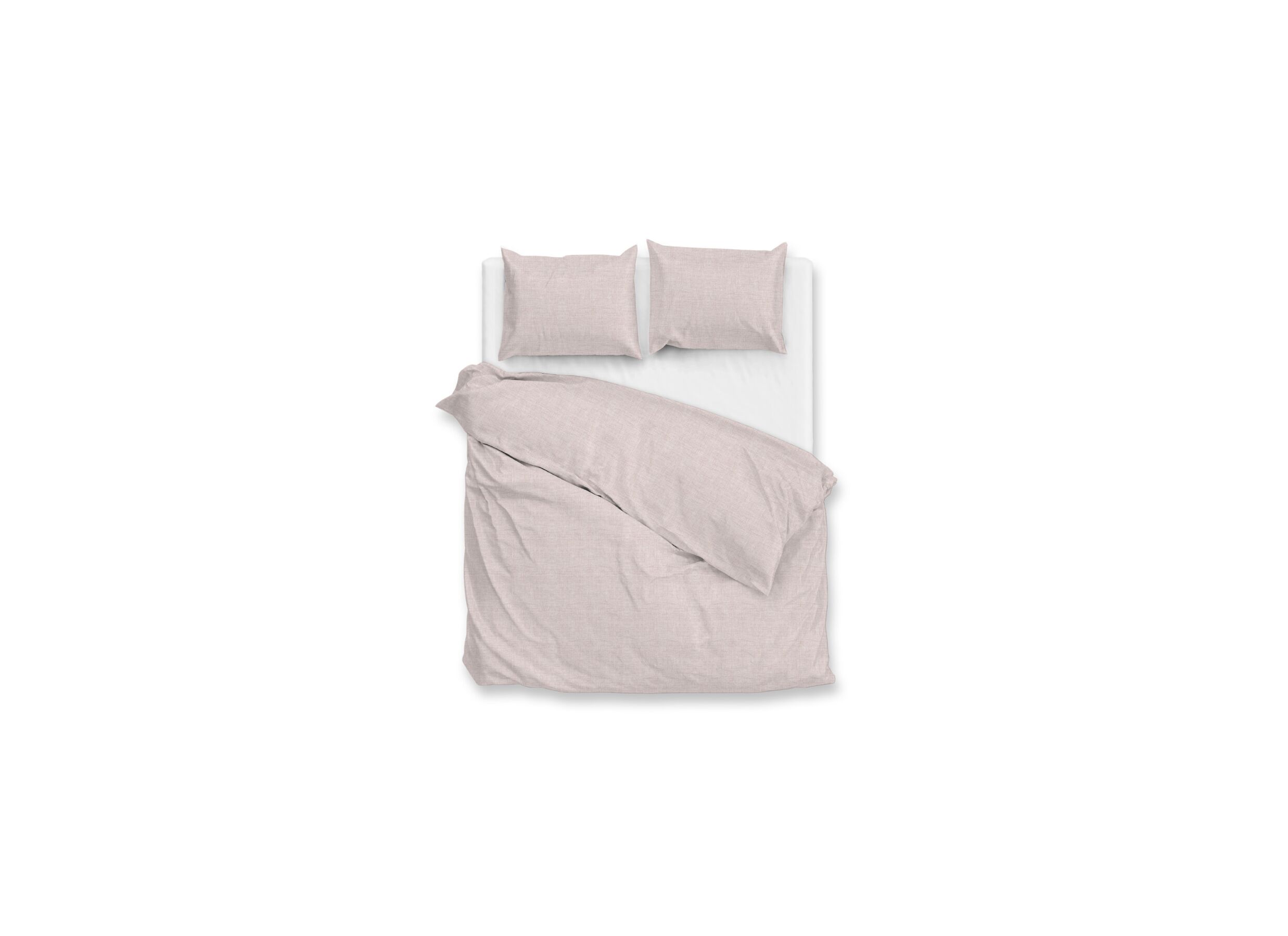 Dekbedovertrek Di Lino 240x220cm - flanel - shell nude - Housse de couette Di Lino 240x220cm - flanelle - shell nude