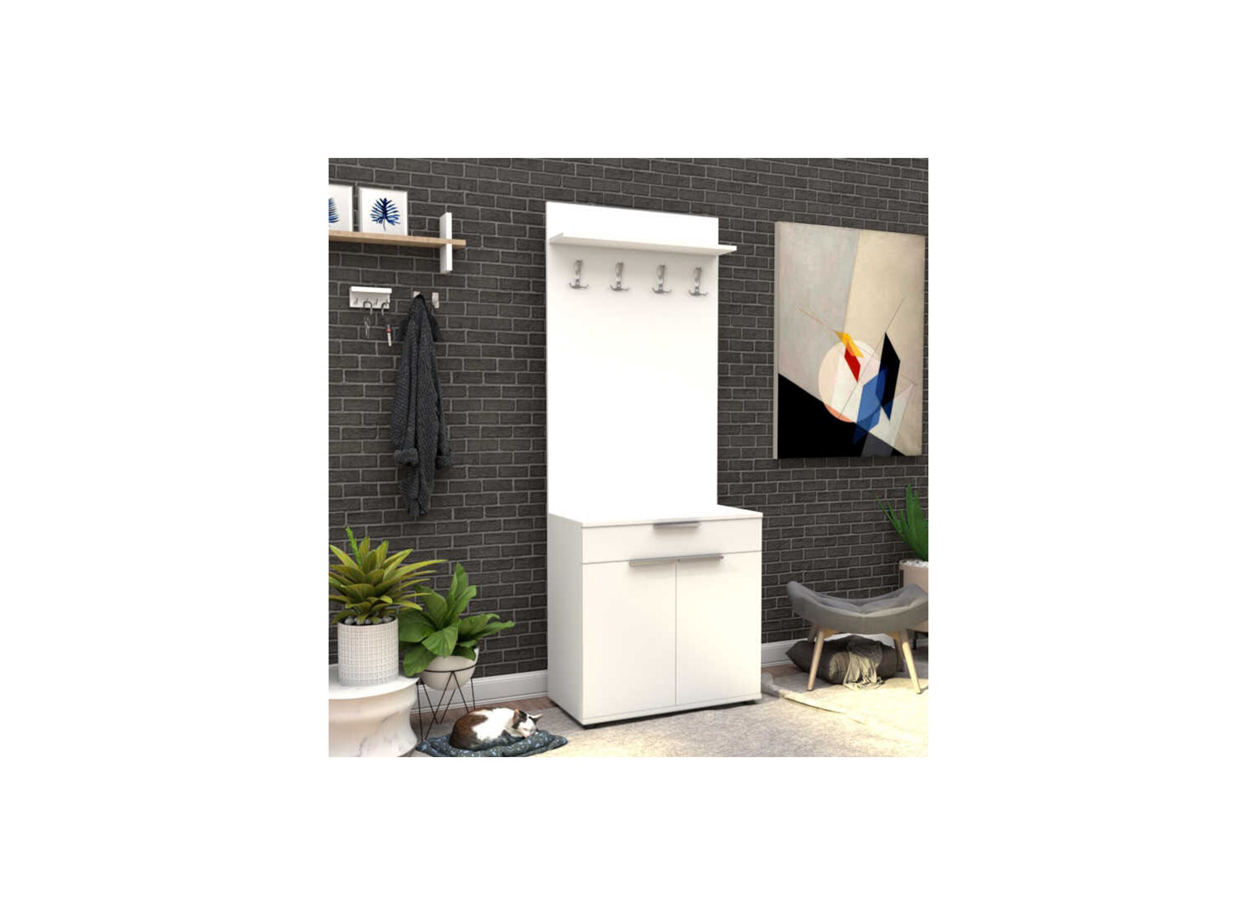 Foto ambiance - Meuble d'entrée Barauli 73cm