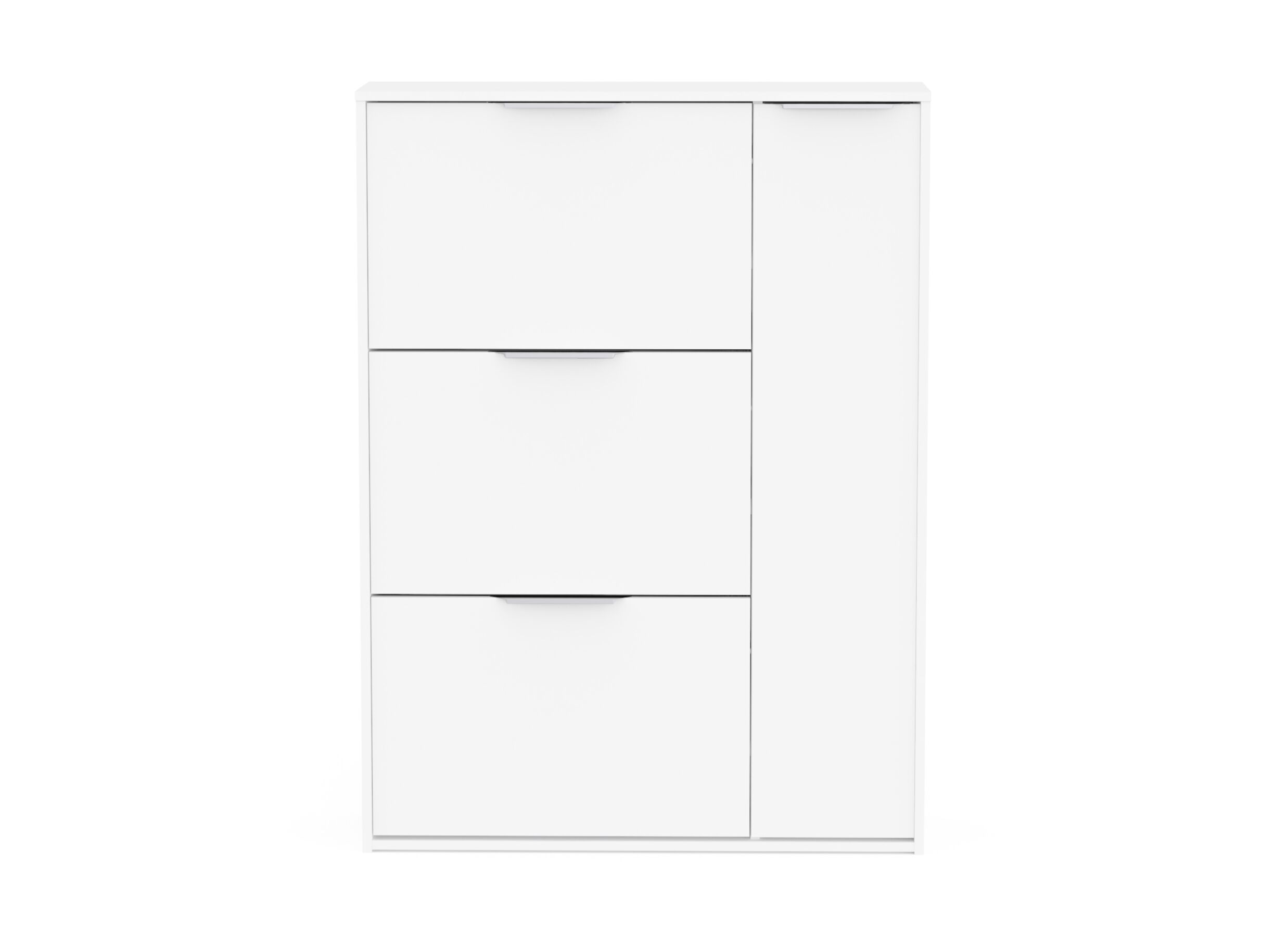 Aperçu - Armoire à chaussures Ghost 91x26x123cm - décor - blanc