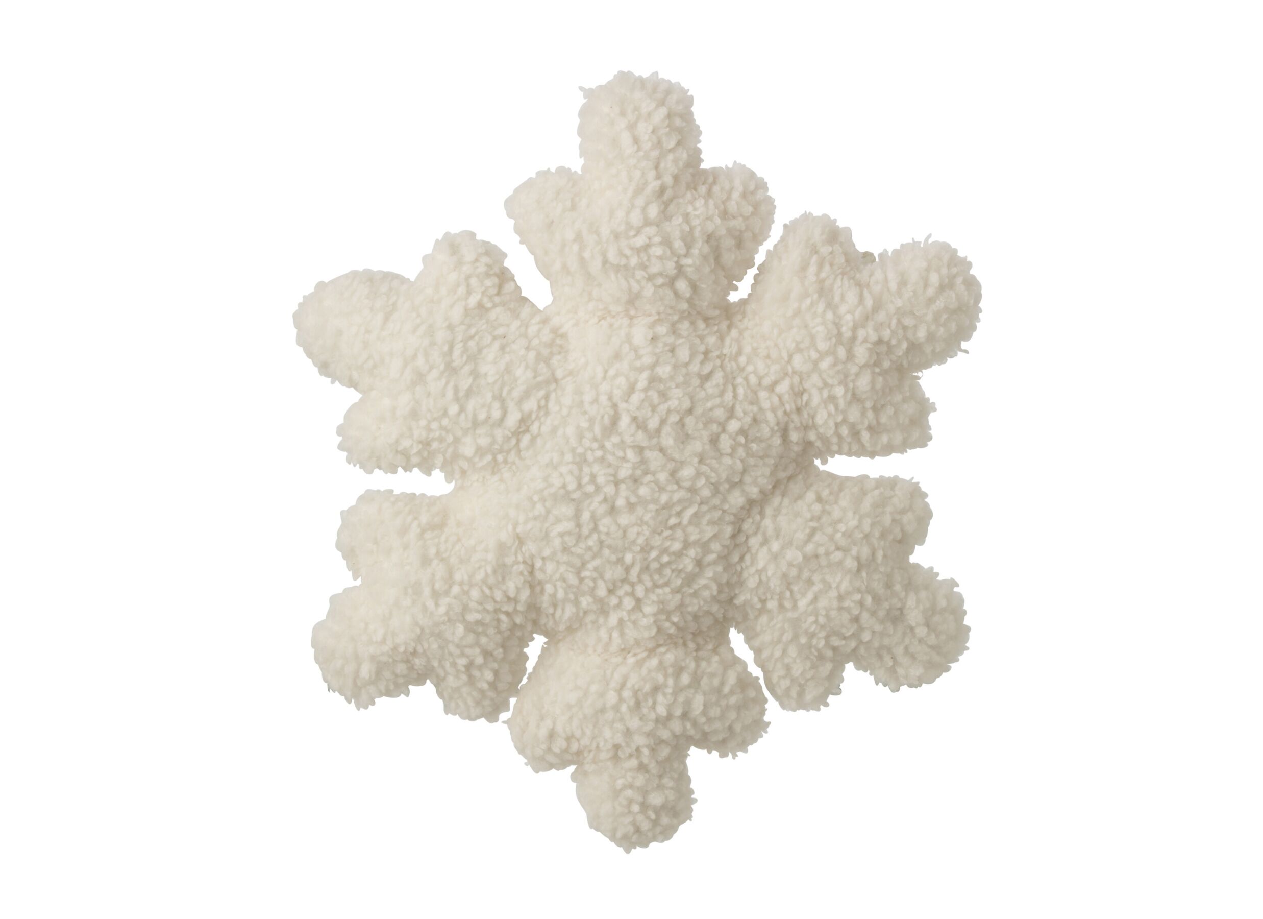 Plus Important - Coussin Neige 49x54cm - tissu - blanc
