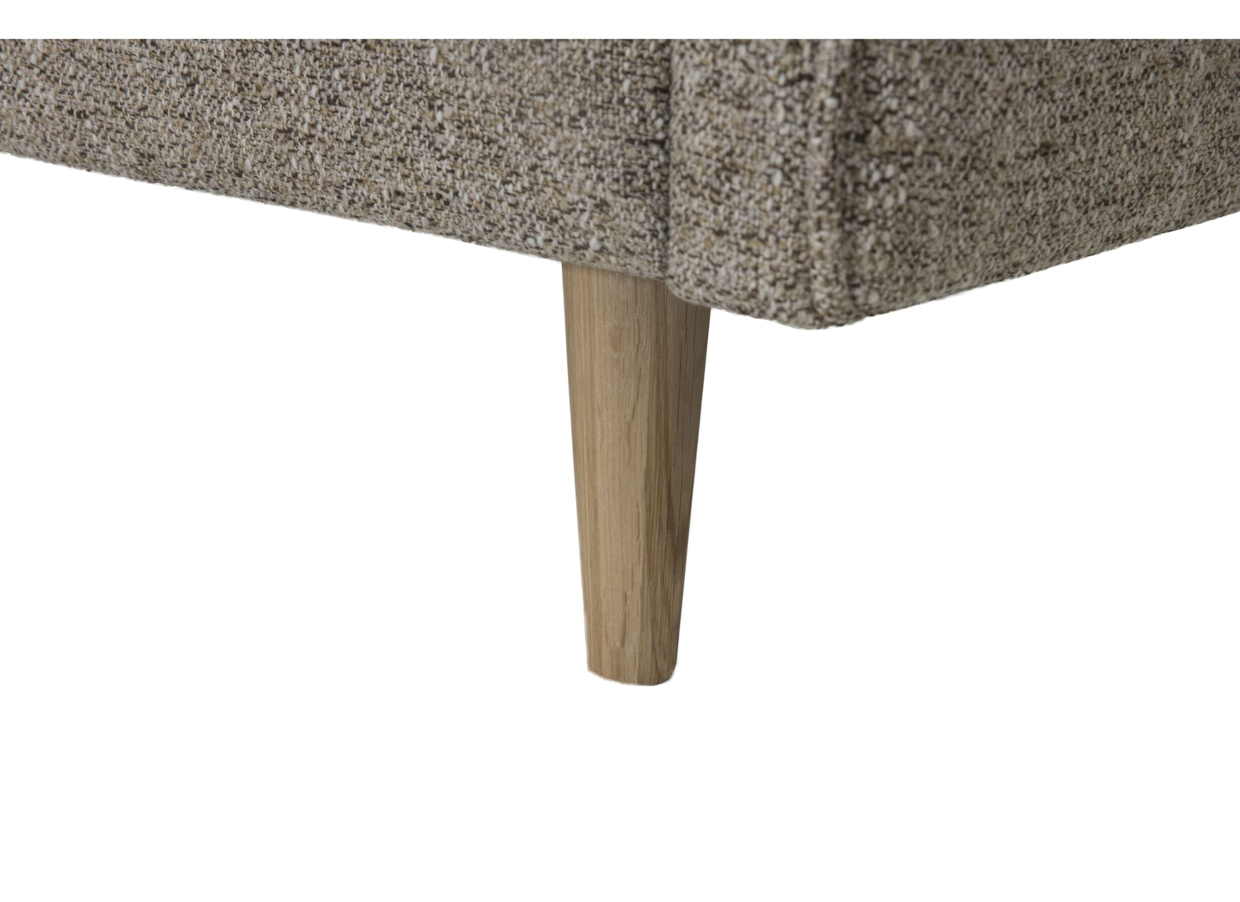 Canapé d'angle Lamar 257x223cm - tissu - brun clair