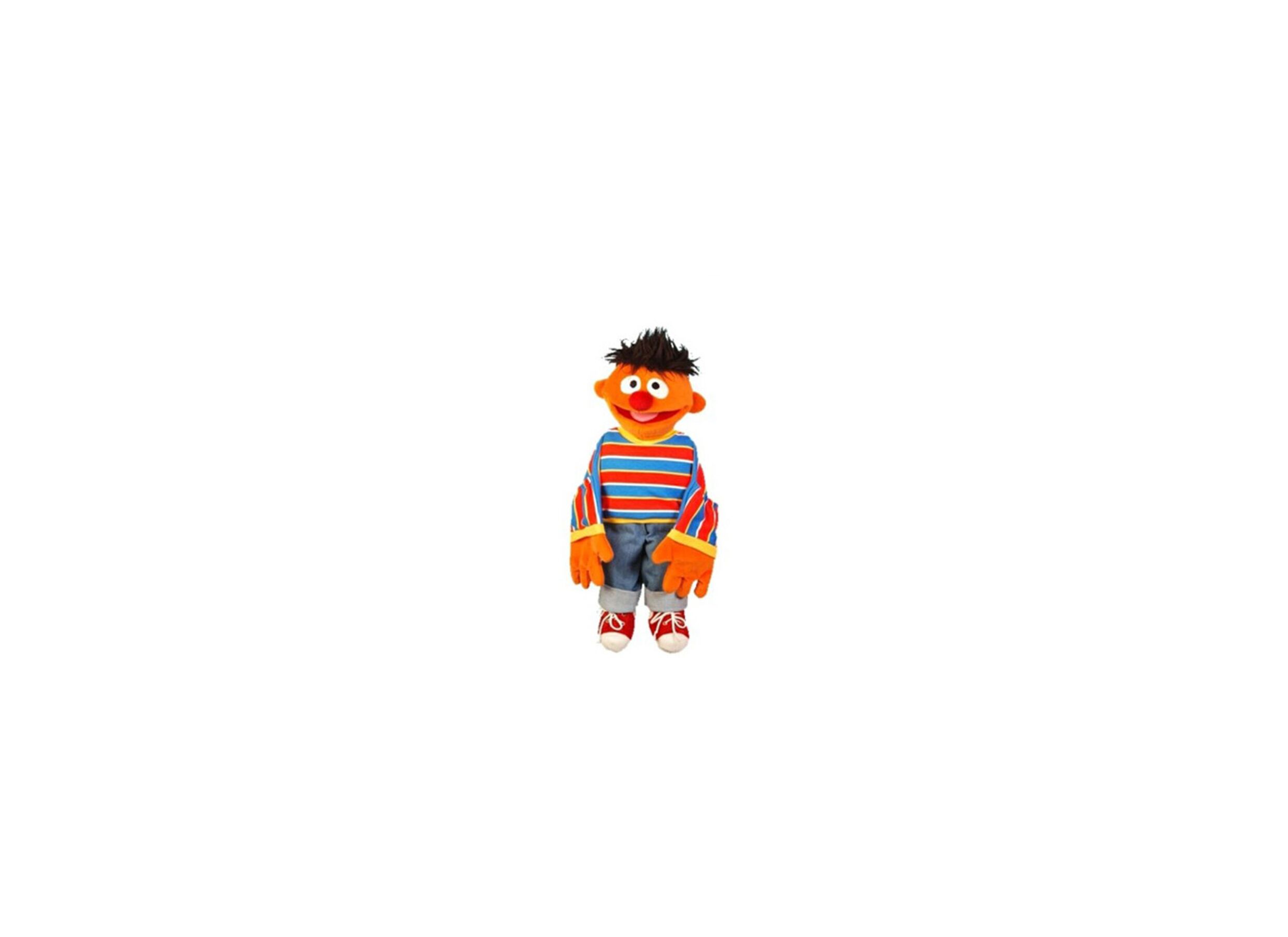 Plus Important - Marionnette à main Sesame Street Ernie H45cm - polyester - multicolore