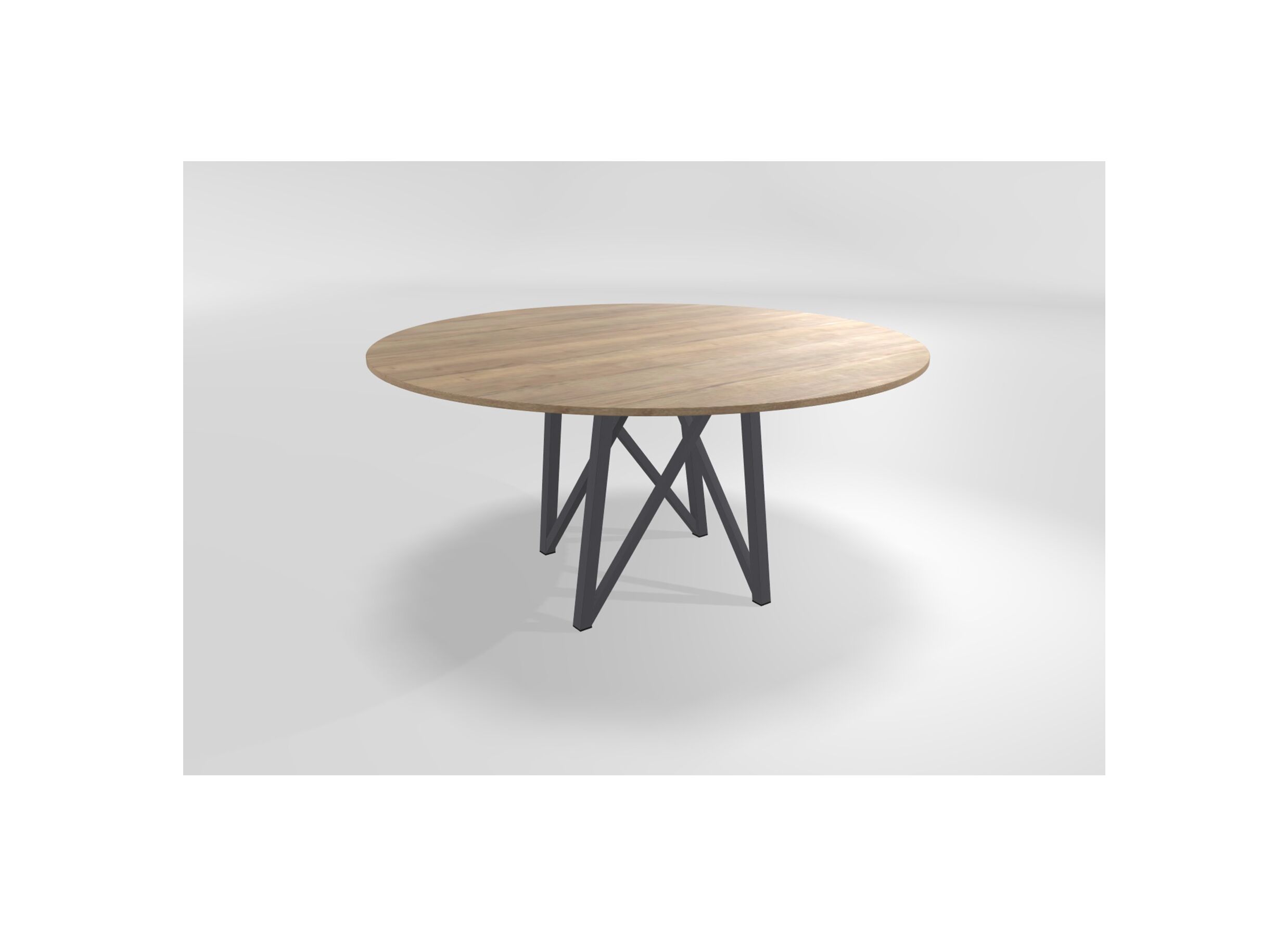 Ronde tafel Wacko Ø160cm - vezelplaat - eik