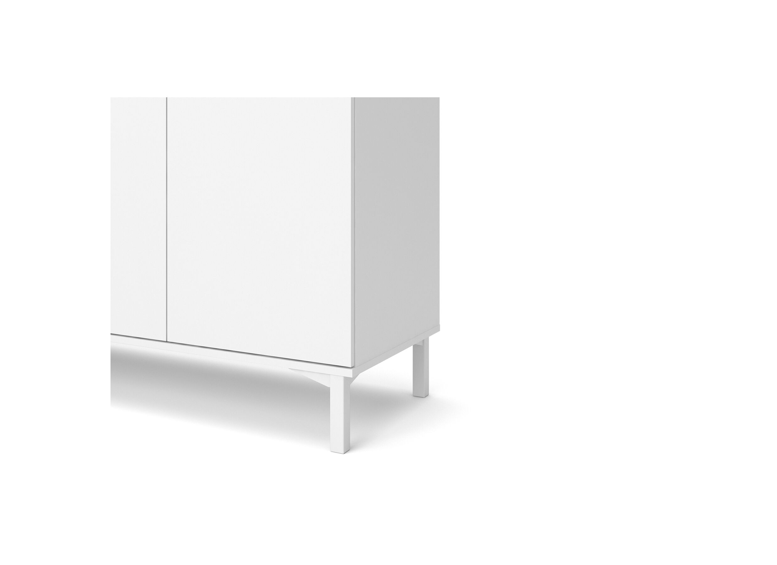 Dressoir Roomers 176cm - spaanplaat - witte eik