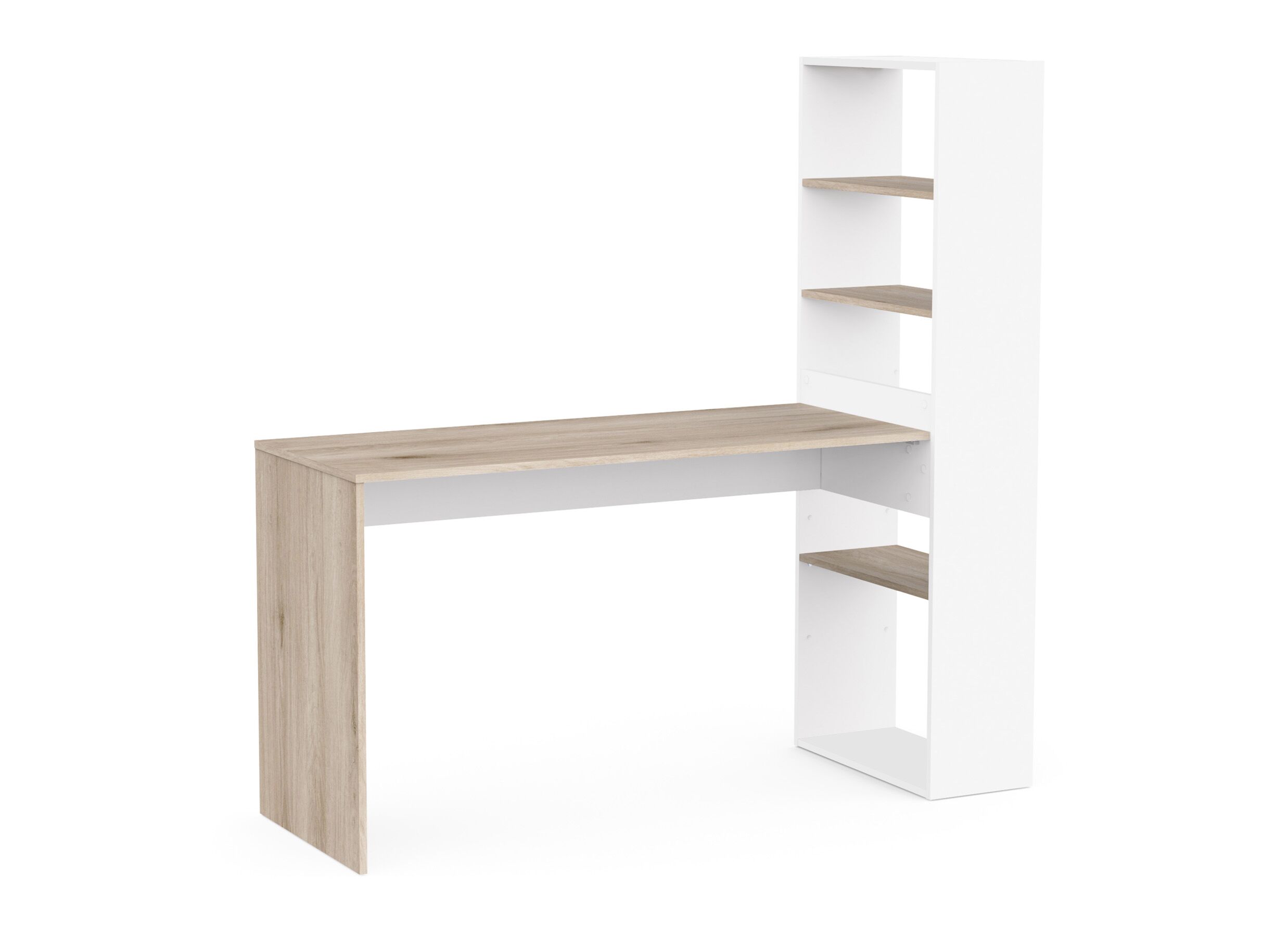 Aperçu - Bureau d'angle Ease 123x145x53cm - décor - chêne kronberg & blanc