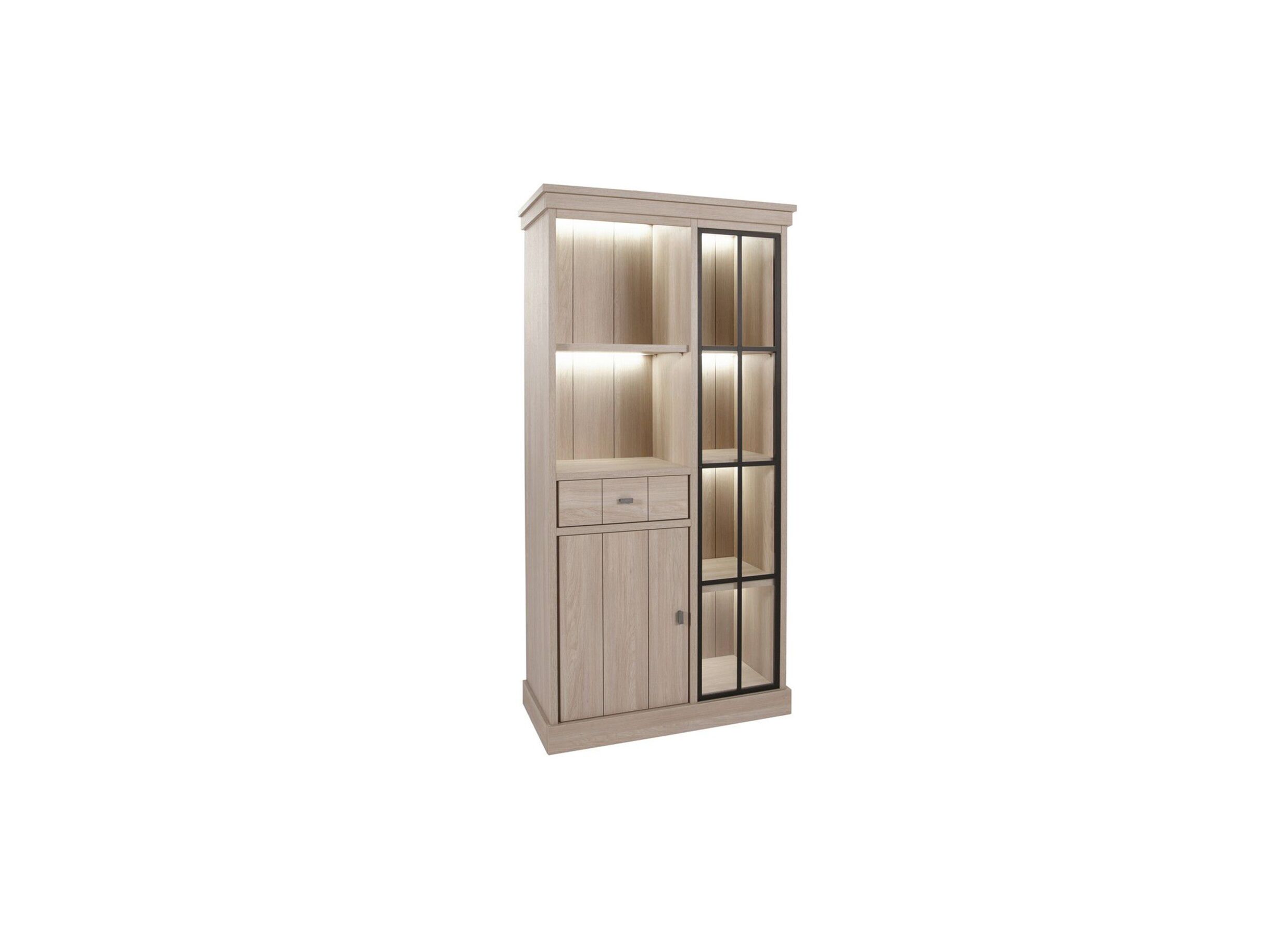 Hoofdfoto - Vitrinekast 104cm - decor - beige