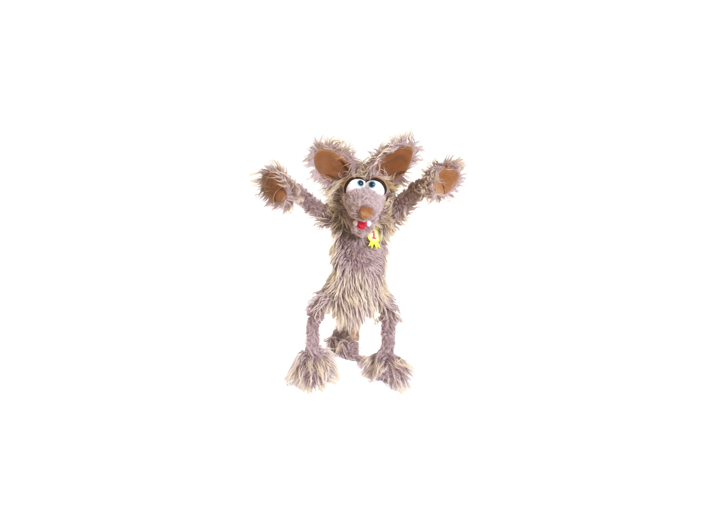 Plus Important - Marionnette à main coyote Jörg Schlawenski H63cm - polyester - beige