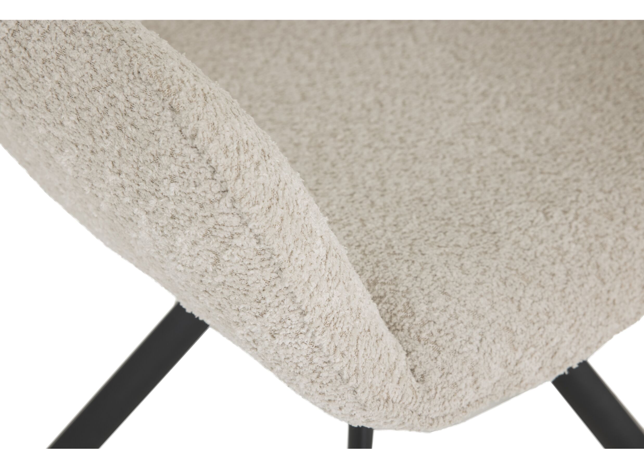 Detail - Chaise pivotante Adrian 60x58x86cm - polyester - blanc