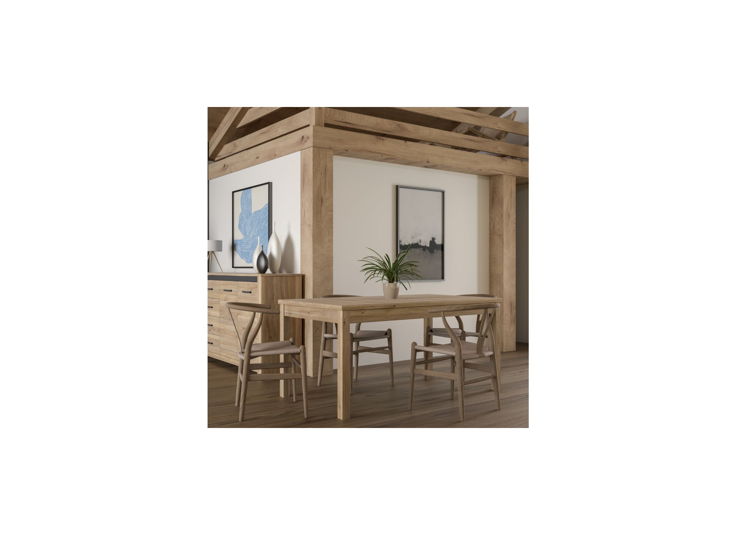 Sfeerfoto - Tafel Killarney 160-207x90xH77cm - decor - mauvella oak