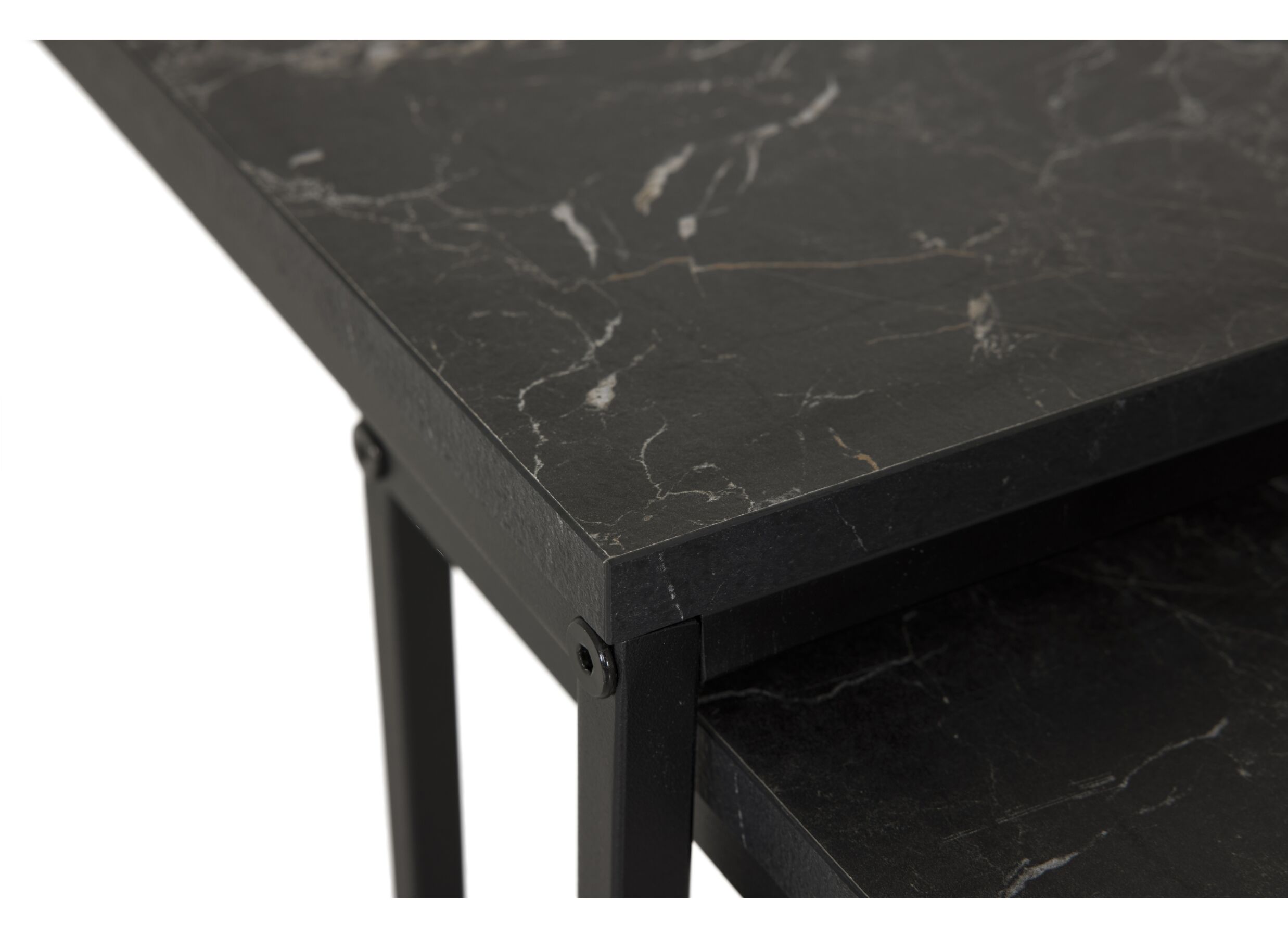 Table d'appoint Victoria noir lot de 3