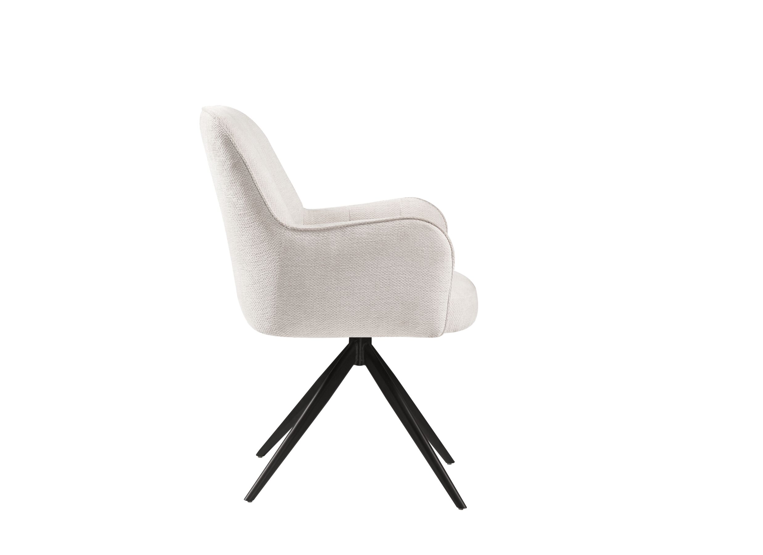 Draaistoel Bonzo 59x58x88cm - stof - wit