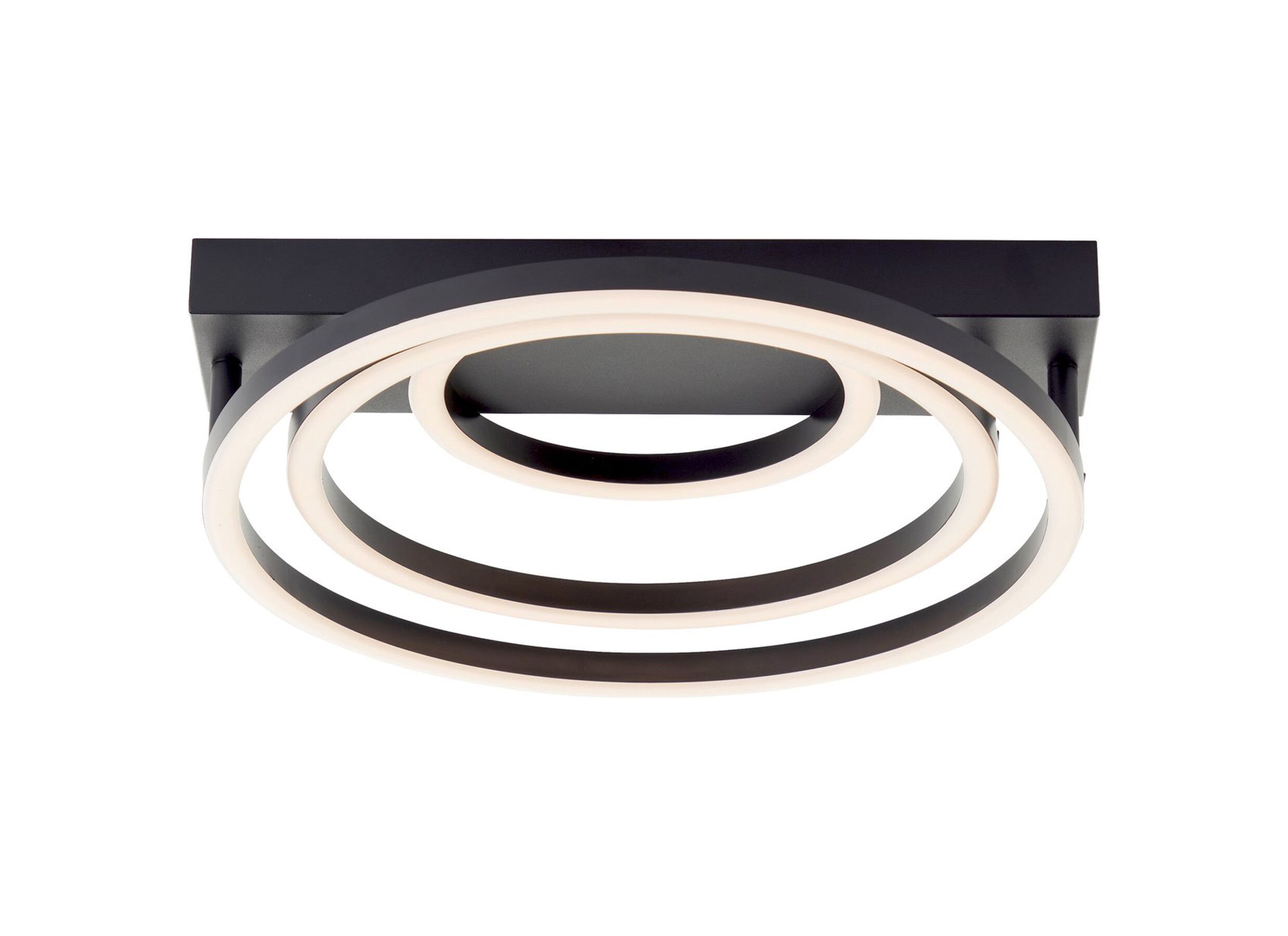 Plafondlamp Pedley 37x38cm - kunststof & aluminium - zwart - Plafondlamp Pedley 37x38cm - kunststof & aluminium - zwart