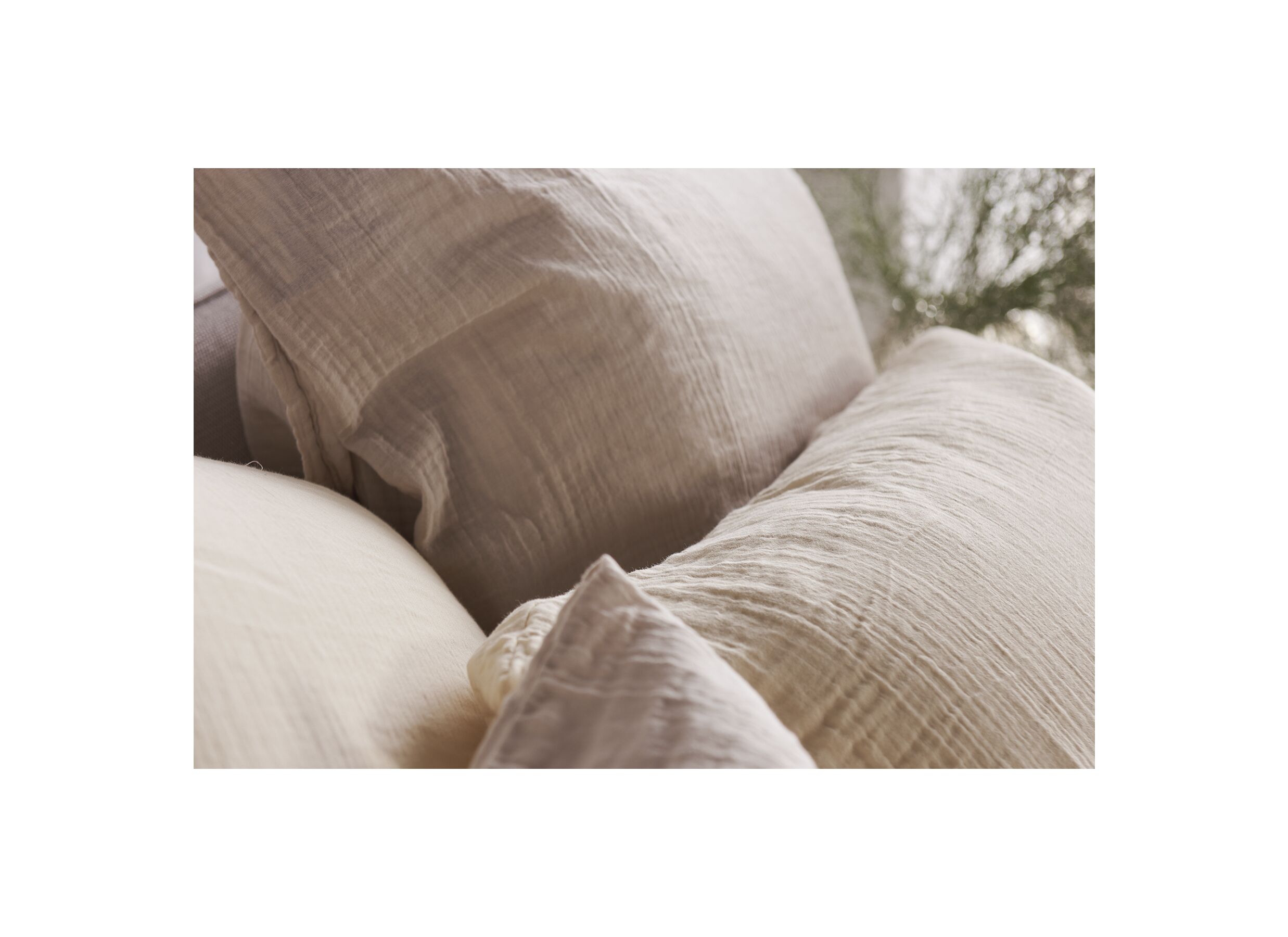 Foto ambiance - Housse de couette 260x220/240cm - tétra coton - greige