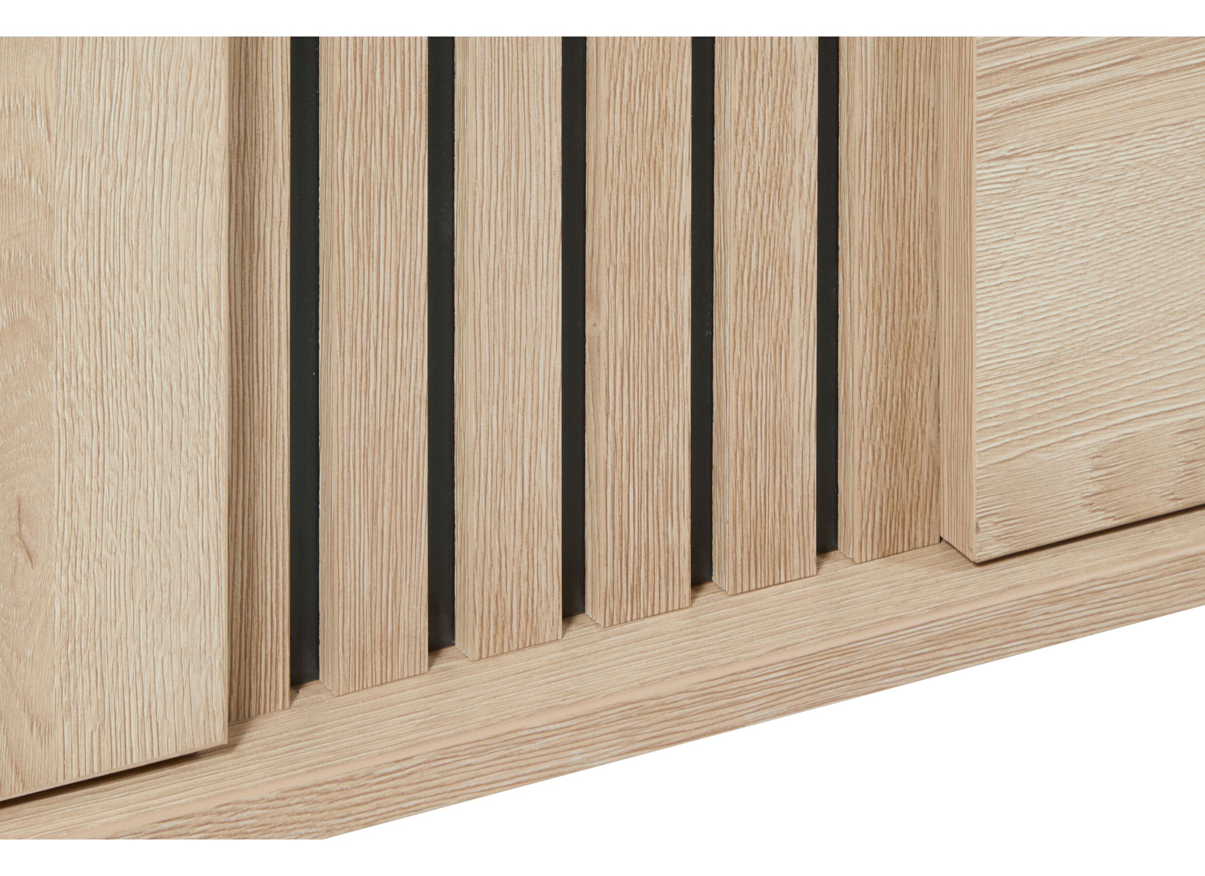 Meuble TV Faro 164cm - melamine - chêne sable