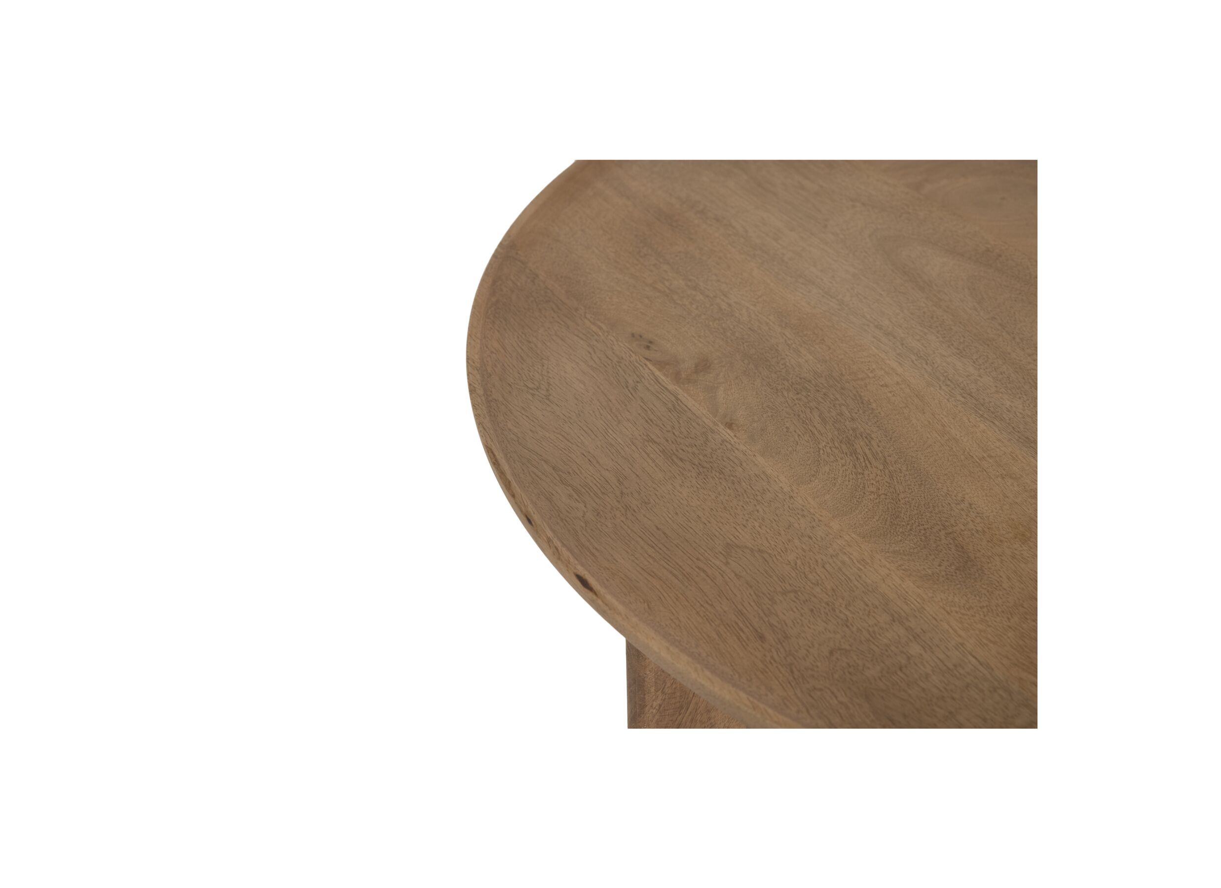 Detail - Table d'appoint Spinoza Ø80cm - manguier massif - naturel