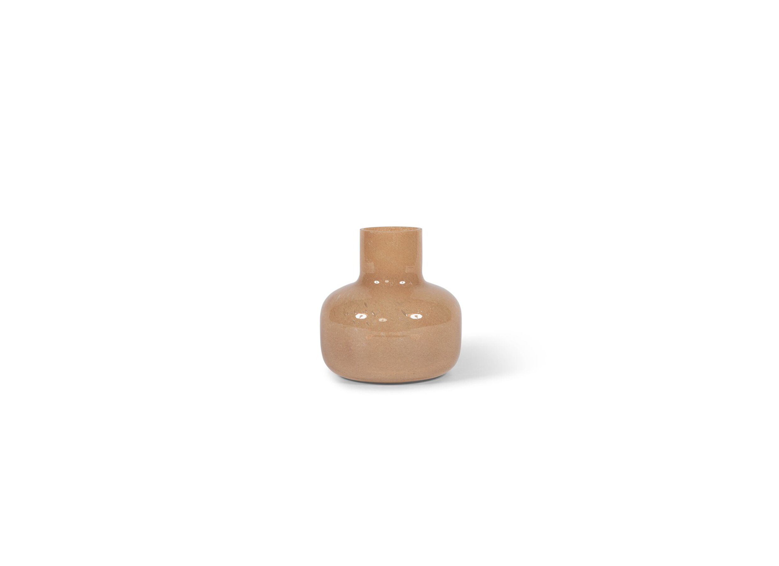 Vaas H20cm - glas - honey - Vase H20cm - verre - honey