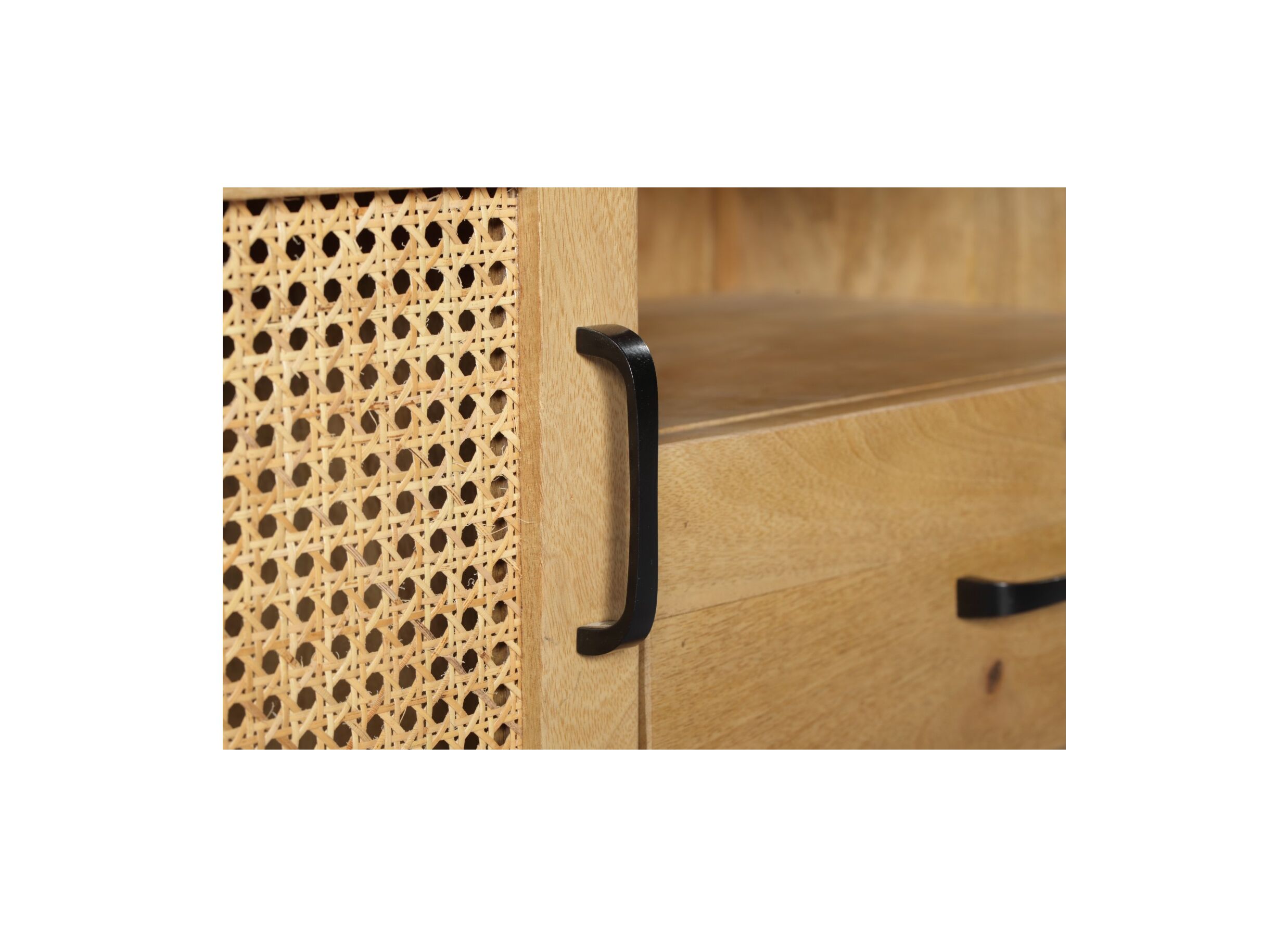 Meuble TV Portico 150cm - manguier massif - naturel