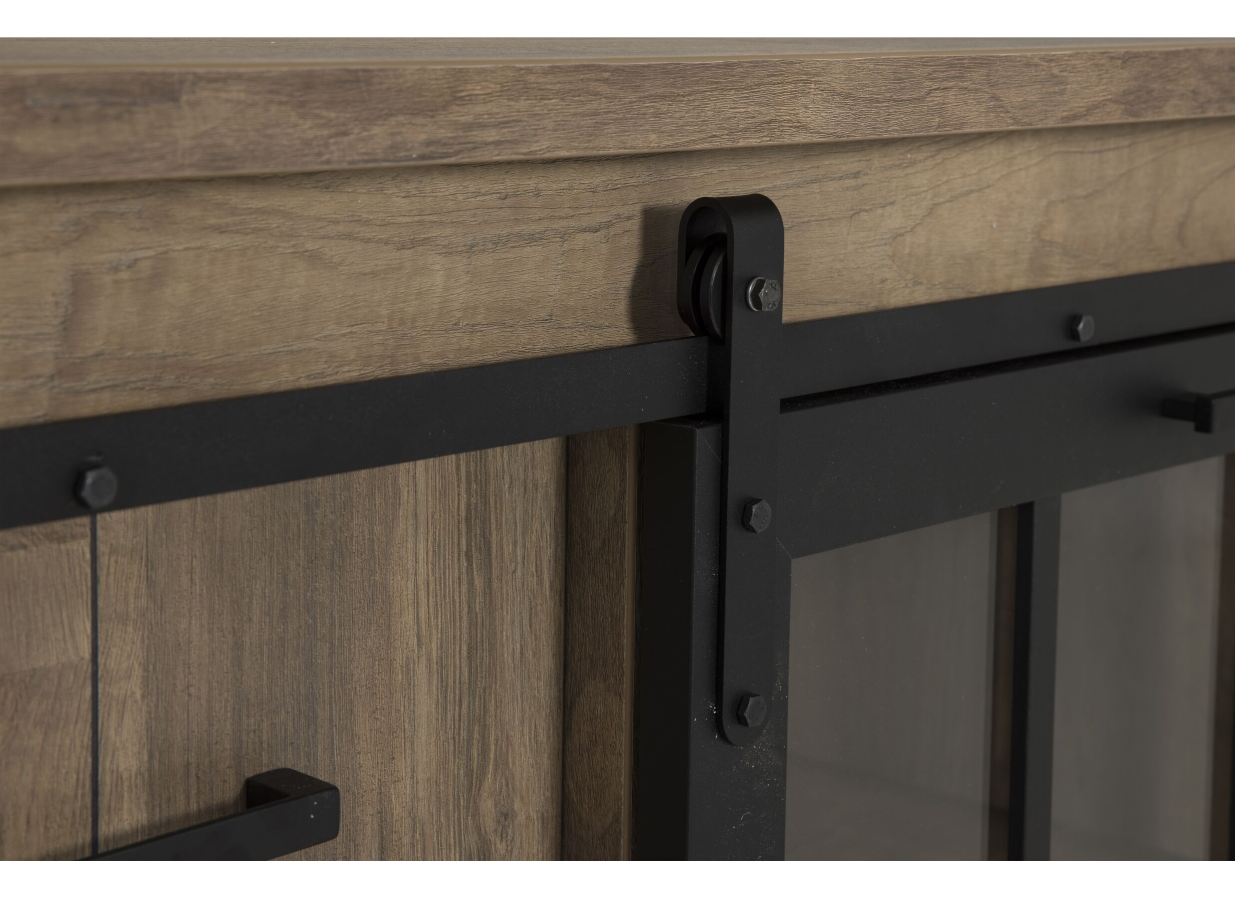 Detail - Buffet 238cm - film décoratif - old teak & matt black