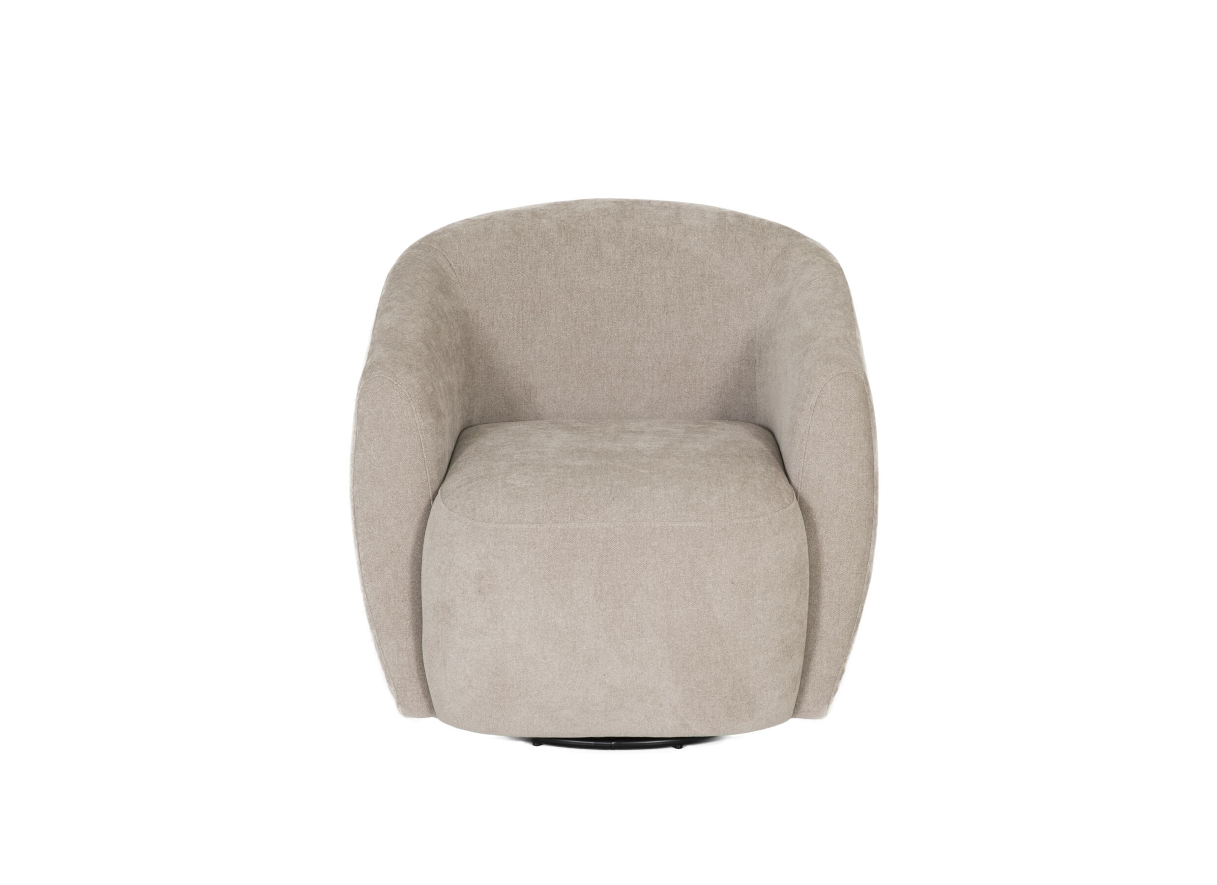 Aperçu - Fauteuil pivotant Gela 85x95x80cm - tissu - brun clair