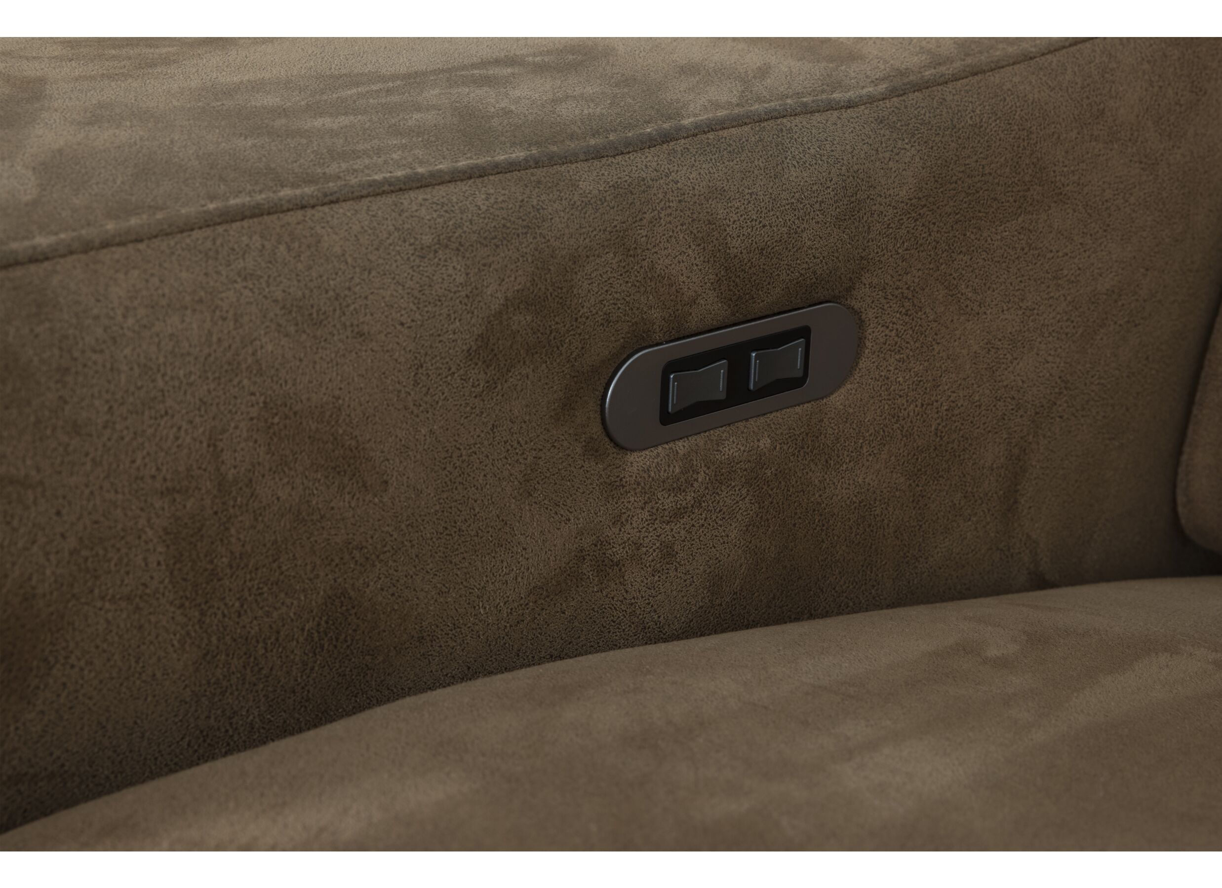 Detailfoto - Hoeksalon Mana 272x174cm - stof - cognac met relax
