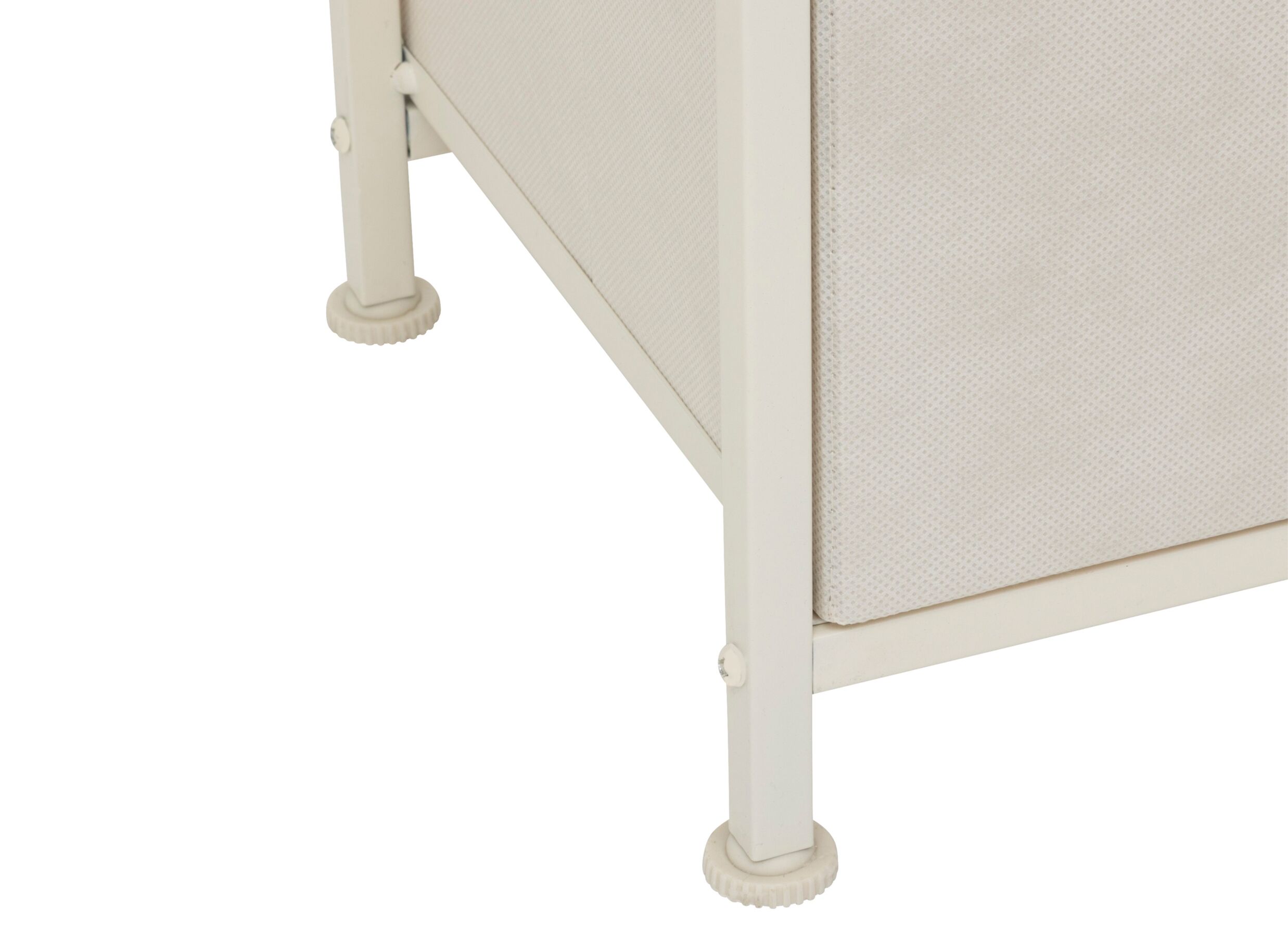 Detail - Commode Tissa 45x30x73cm - acier & MDF - beige