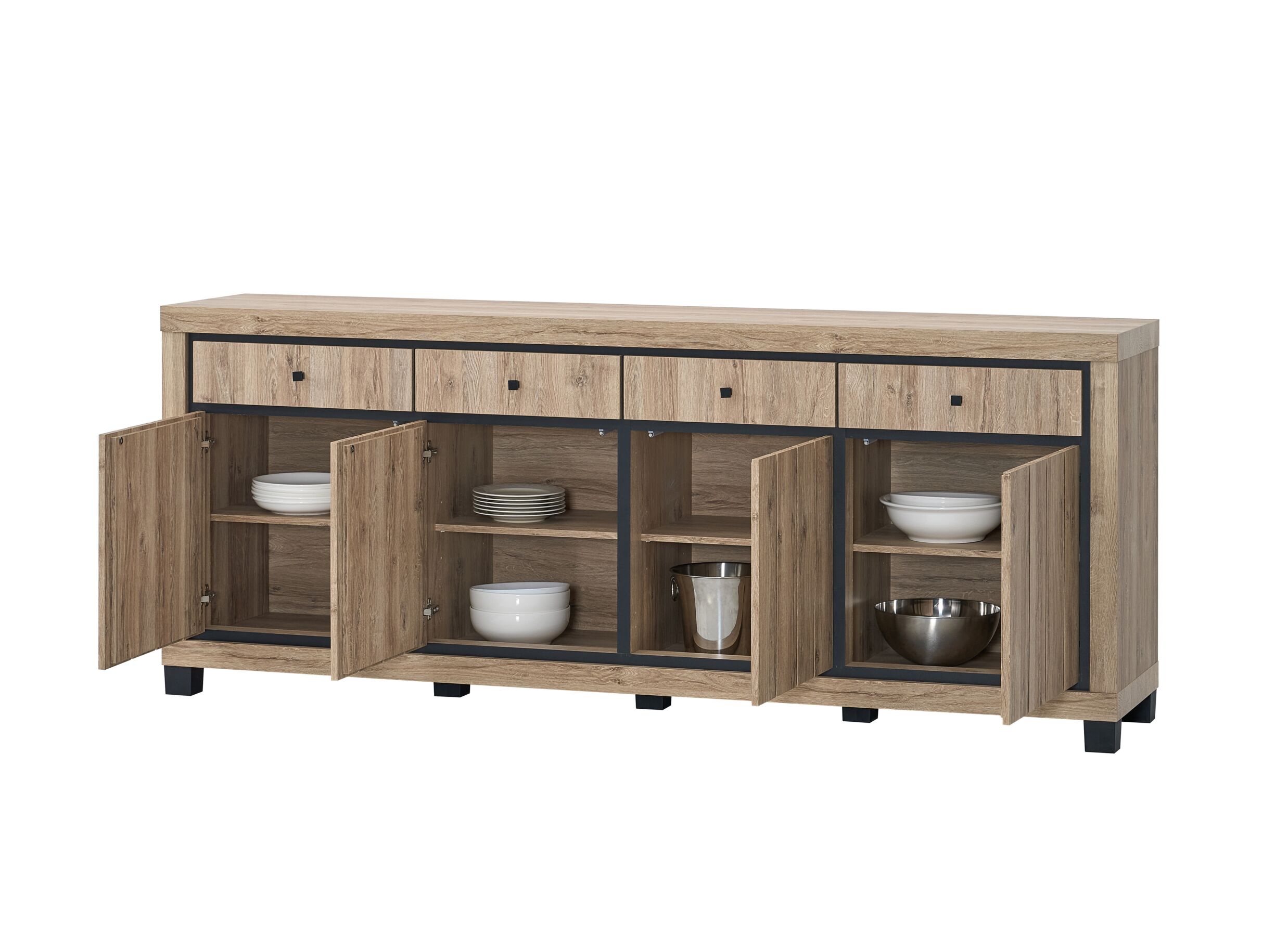 Indeling - Dressoir Eduard 224cm - decor - summer oak