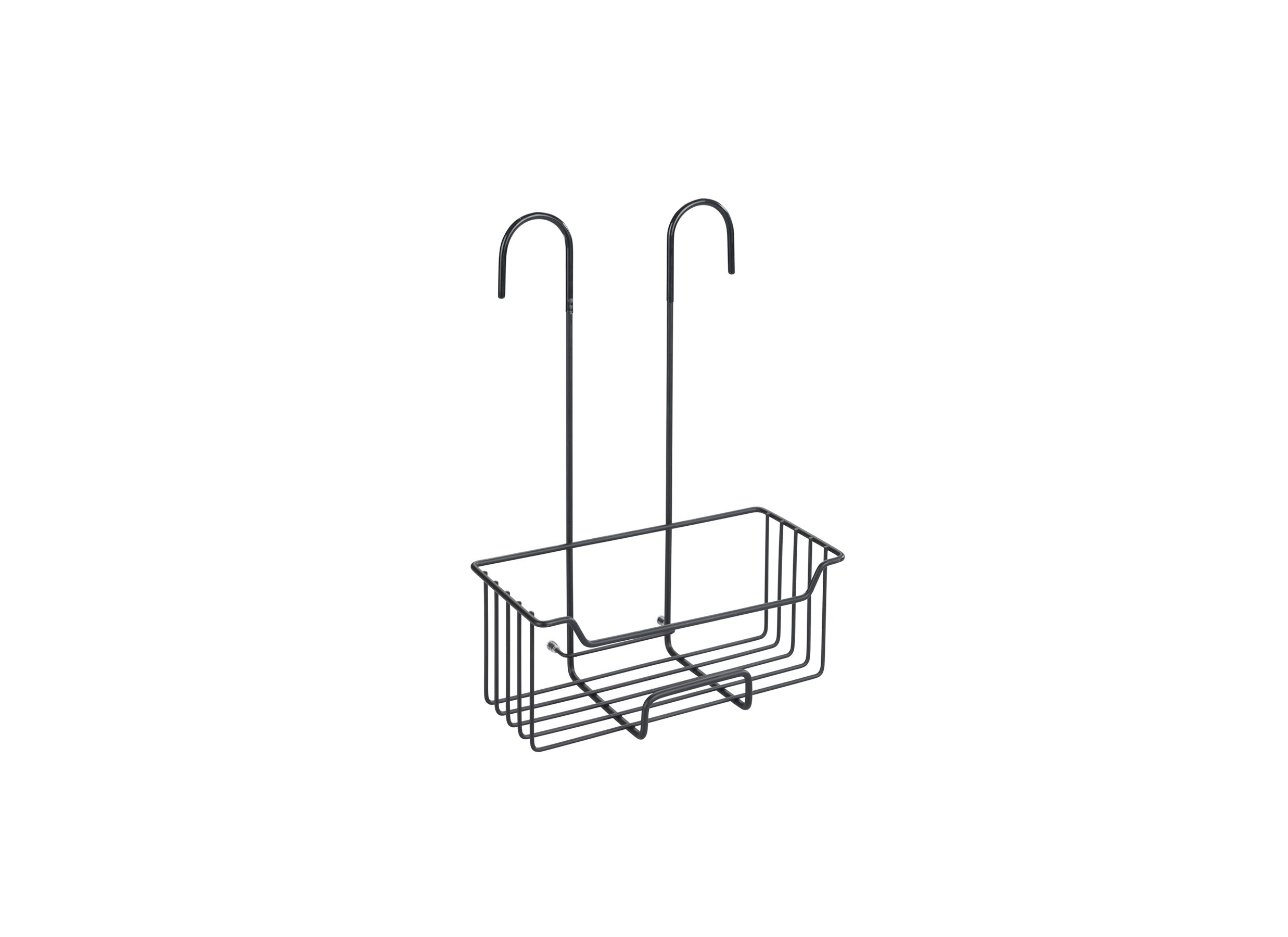 Doucherek Milo 25x36x14cm - metaal - zwart