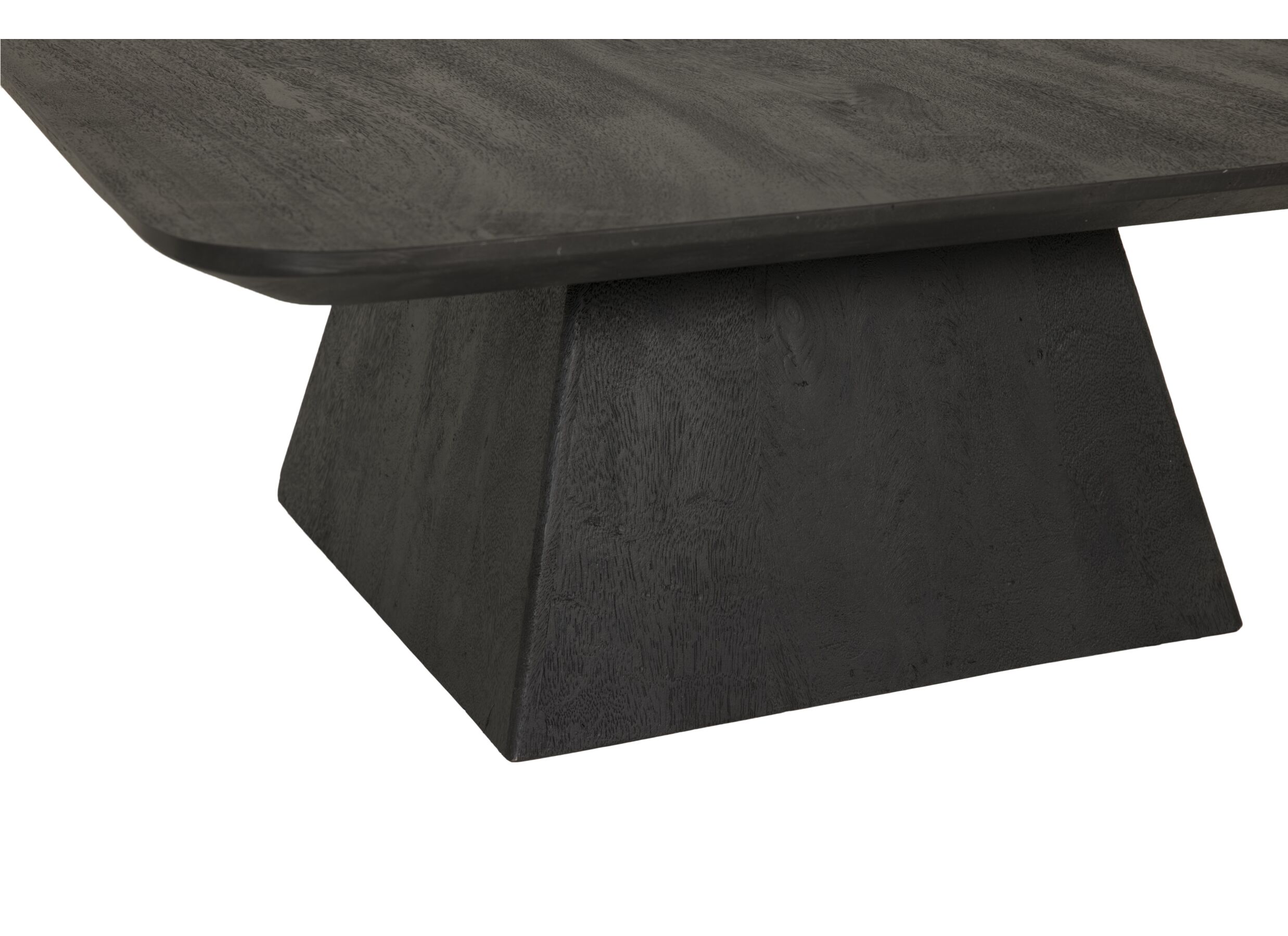 Detail - Table basse Thalia 80x80cm - mangue massif - noir