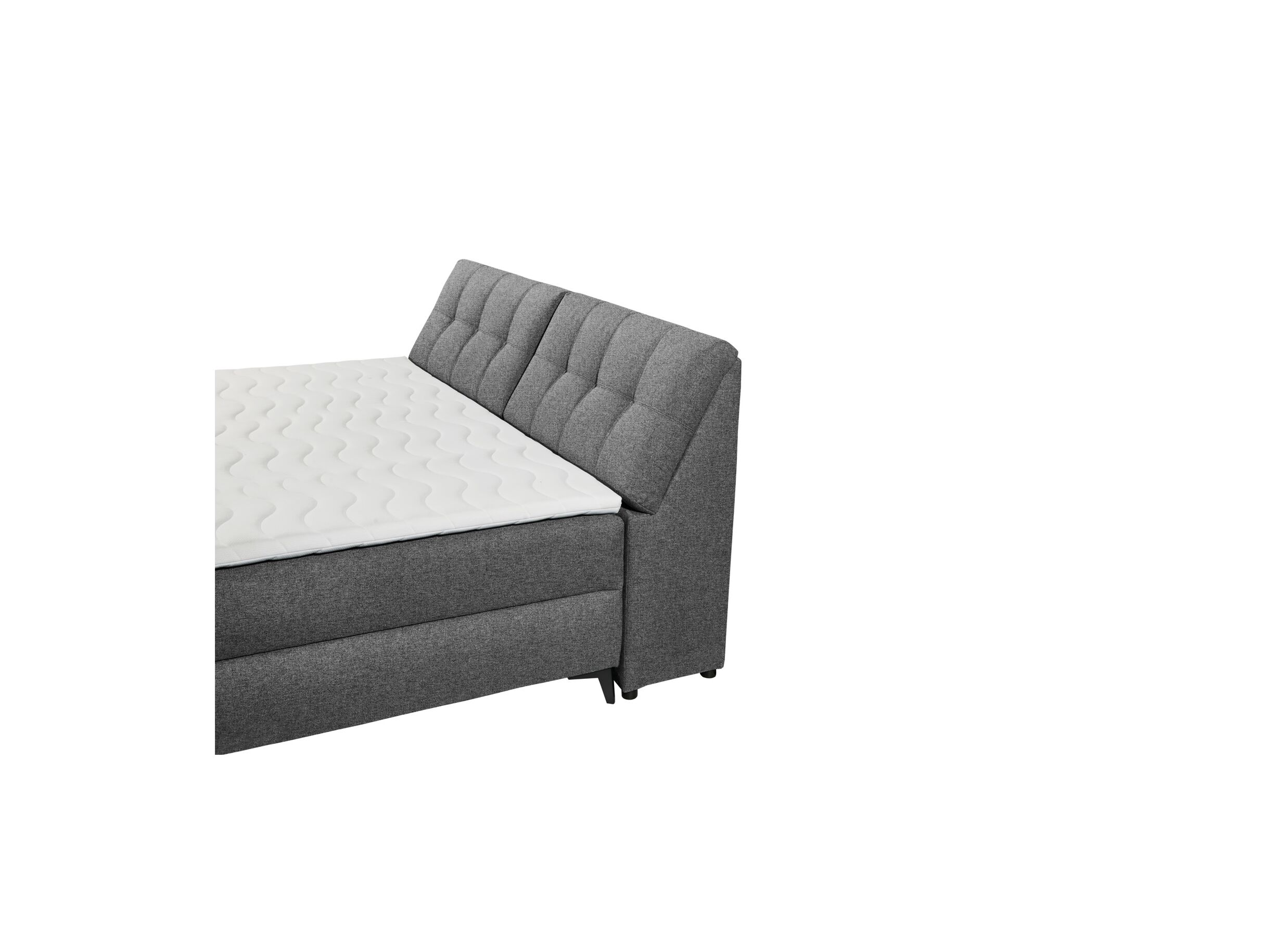 Detailfoto - Bedbox Atlantis 180x200cm met opbergruimte stof antraciet