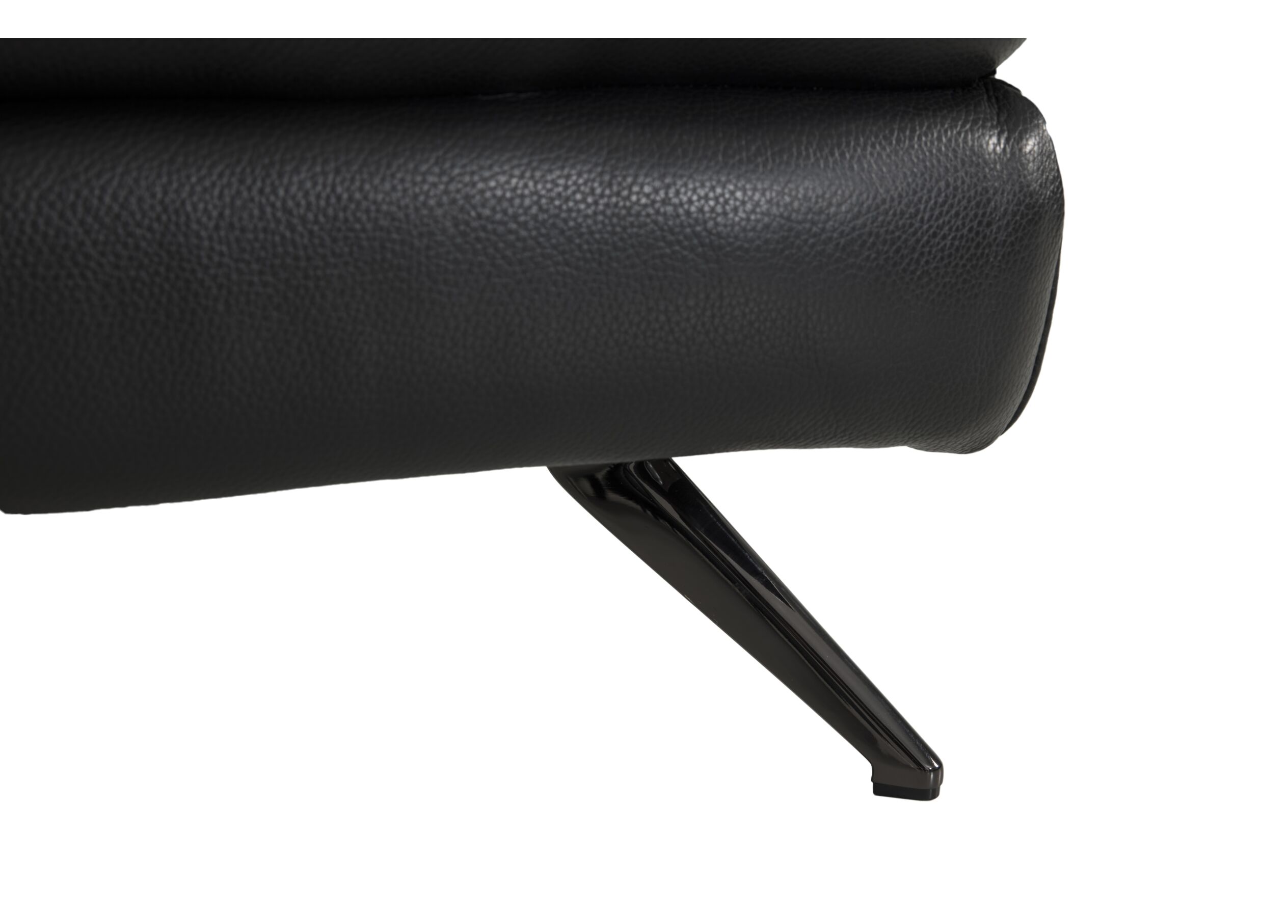 Canapé d'angle Billy 305x243cm - cuir - noir avec relax