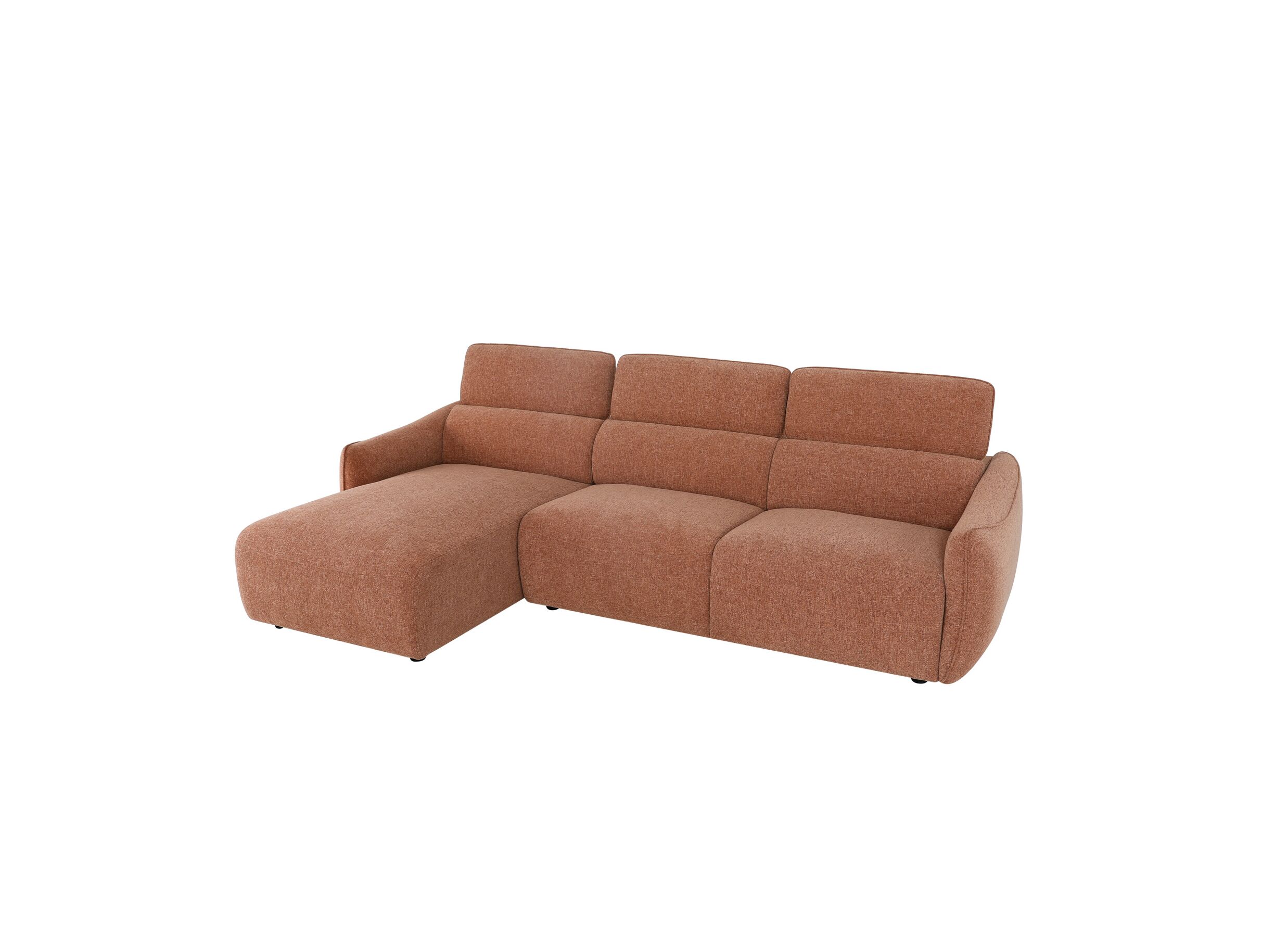 Plus Important - Canapé d'angle Immanuel 287x166cm - lin - orange