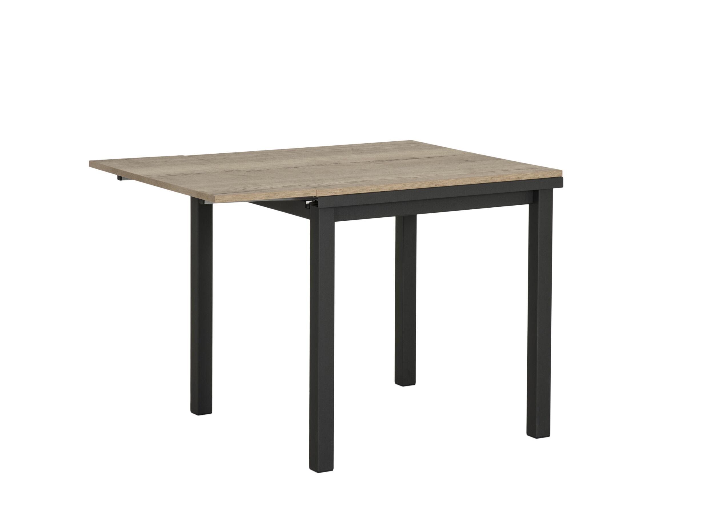 Aperçu - Table Vienna 80/140x80cm - chêne massif/métal - naturel/anthracite