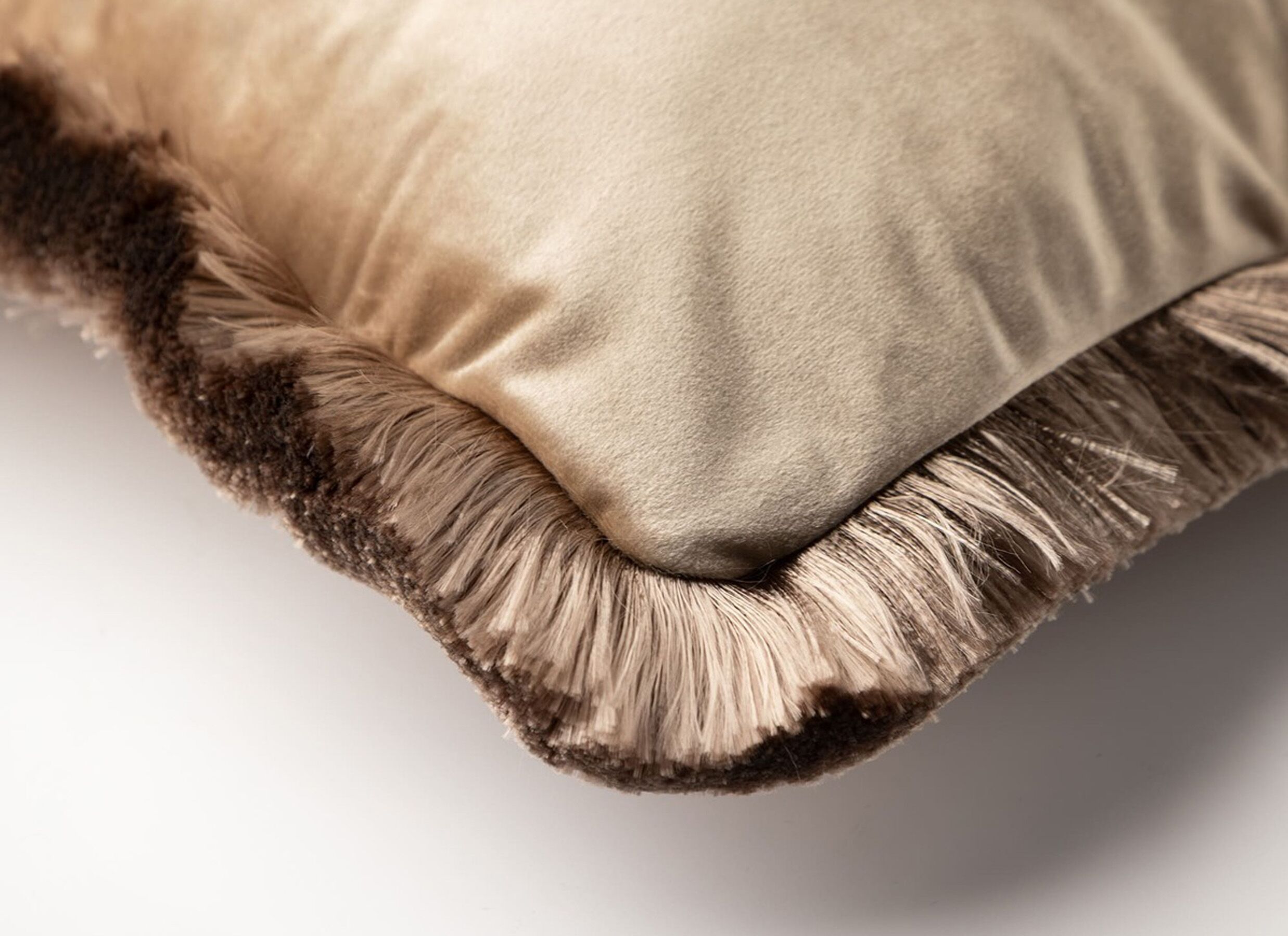 Detail - Coussin Jeanette 45x45cm - tissu - marron