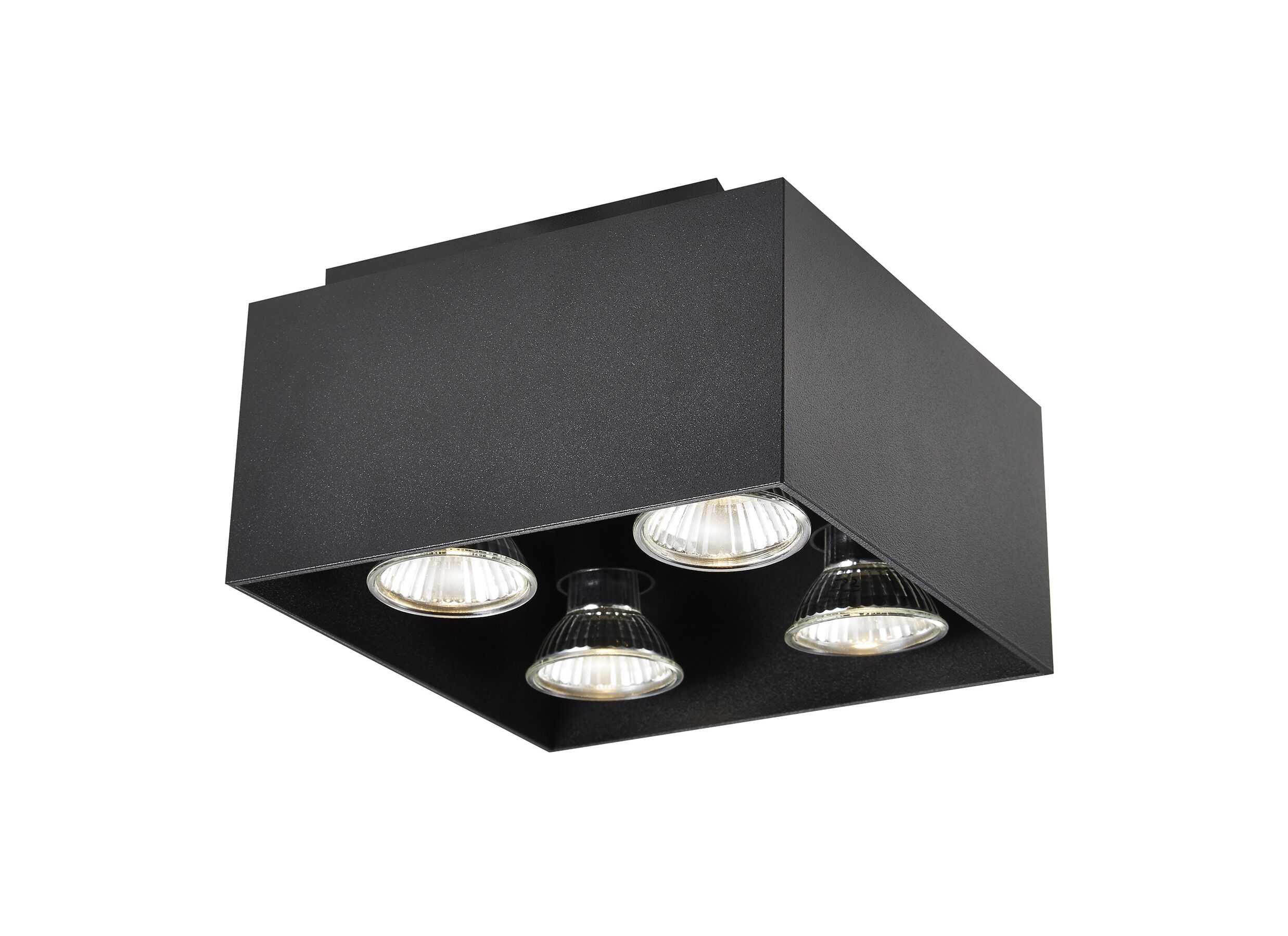 LED spot met 4 spots 5W GU10 zwart