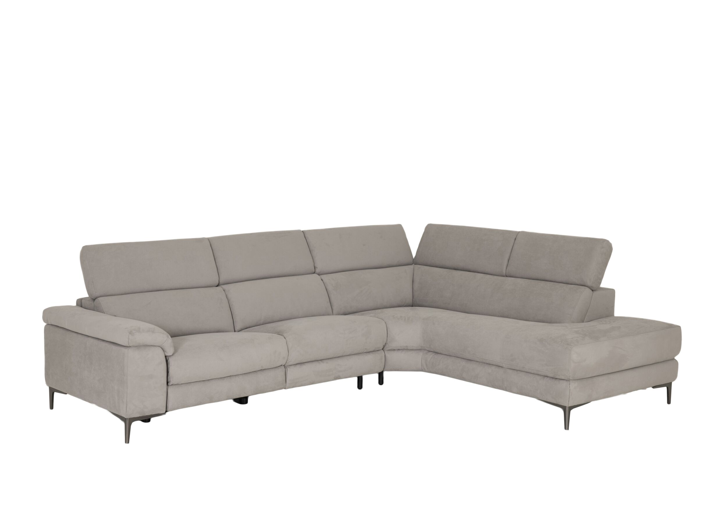 Hoeksalon Cell 295x232cm - stof - grijs