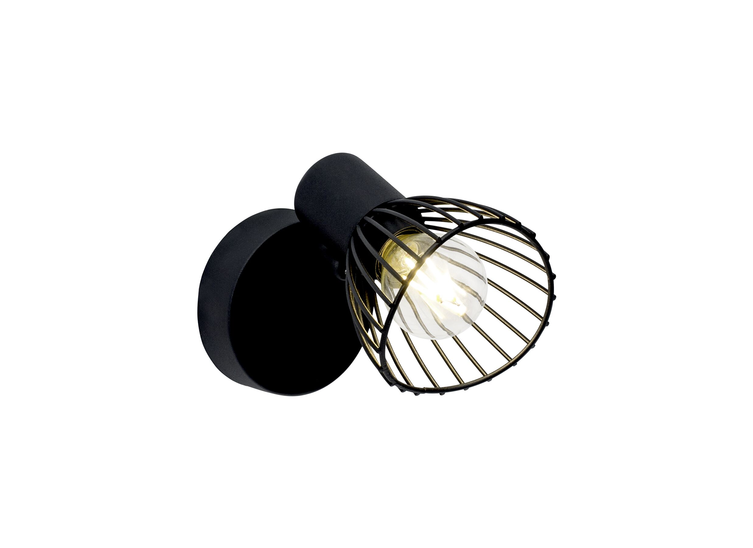 Wandlamp Elhi zwart 40W E14