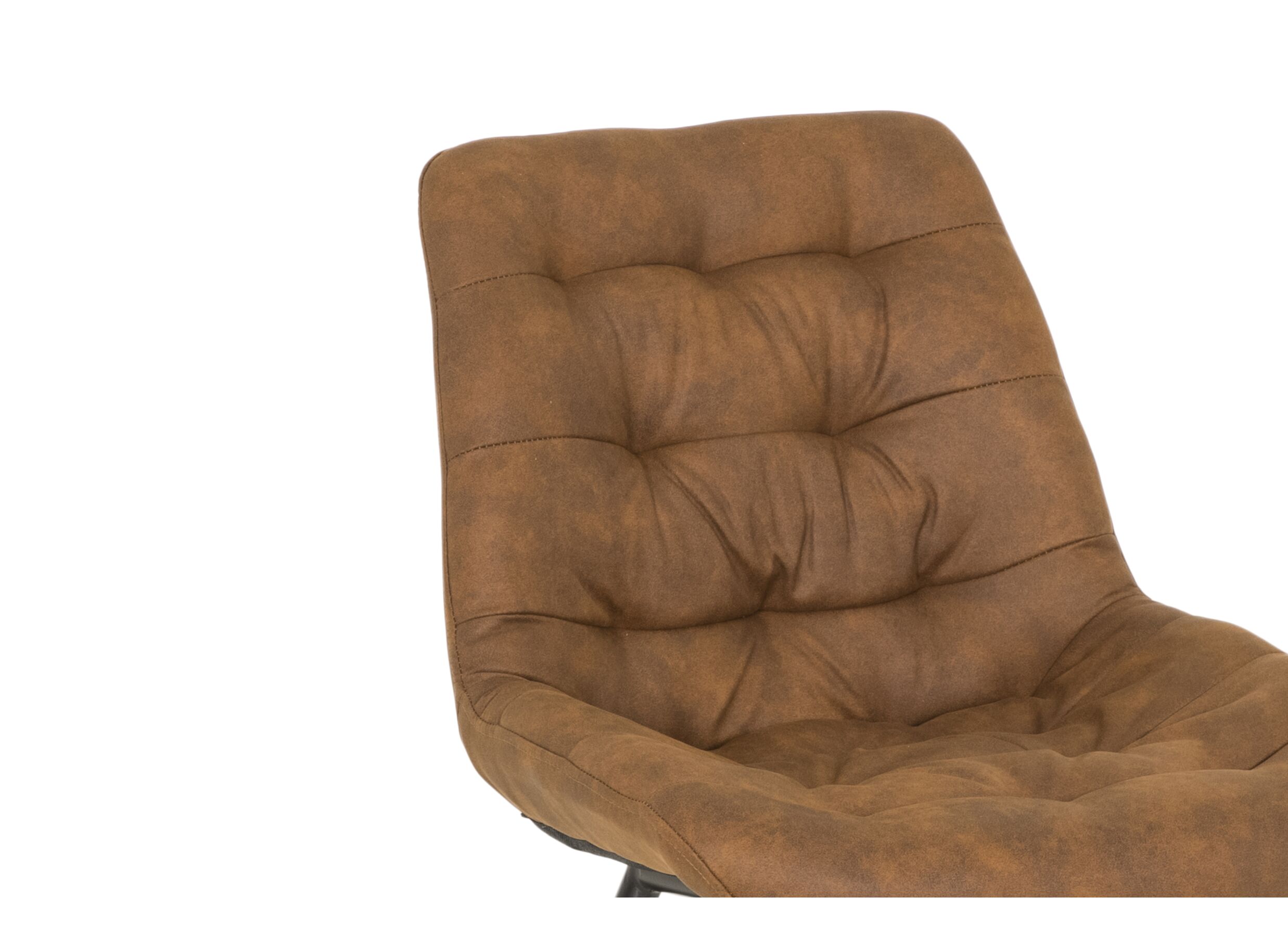 Chaise Driss 51x53x80cm - tissu - cognac