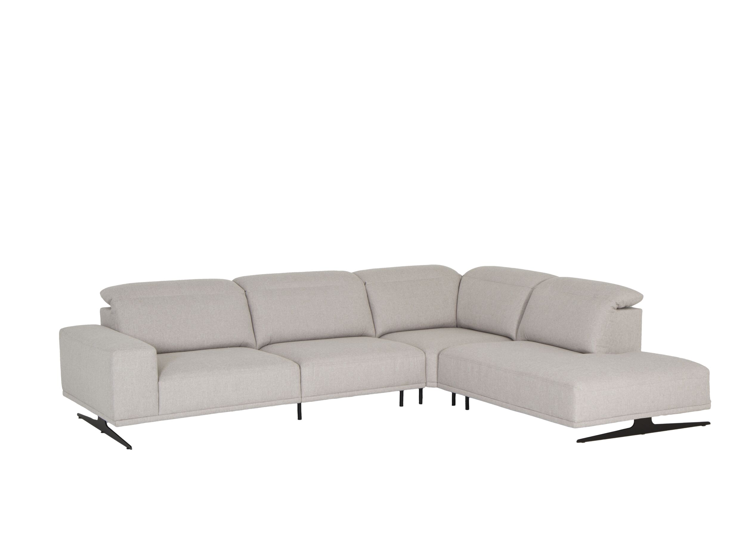 Canapé d'angle Sunset tissu gris clair - Canapé d'angle Sunset 320x247cm - tissu - gris clair