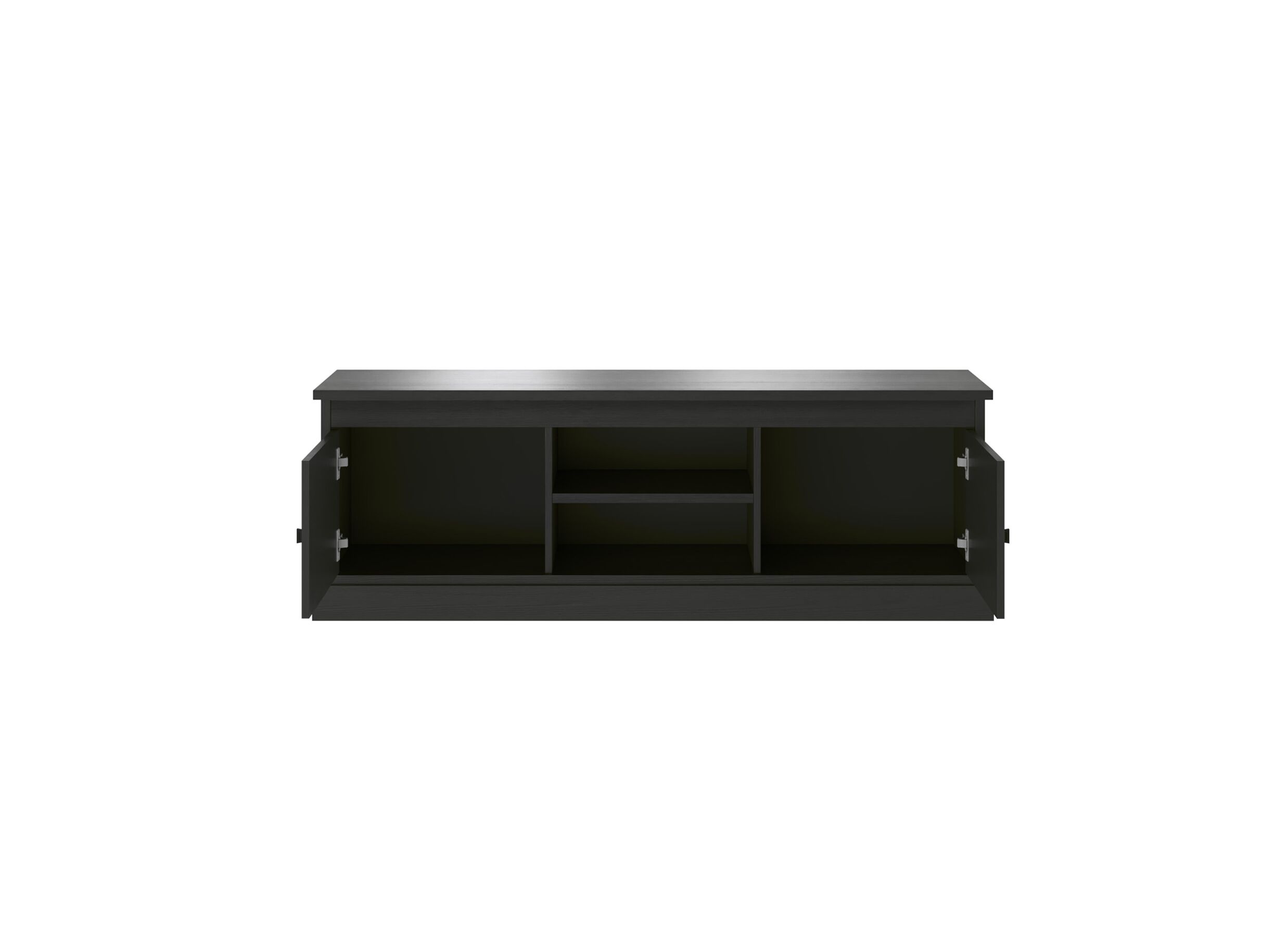 Tv-meubel Valencia 155cm - melamine - zwarte eik