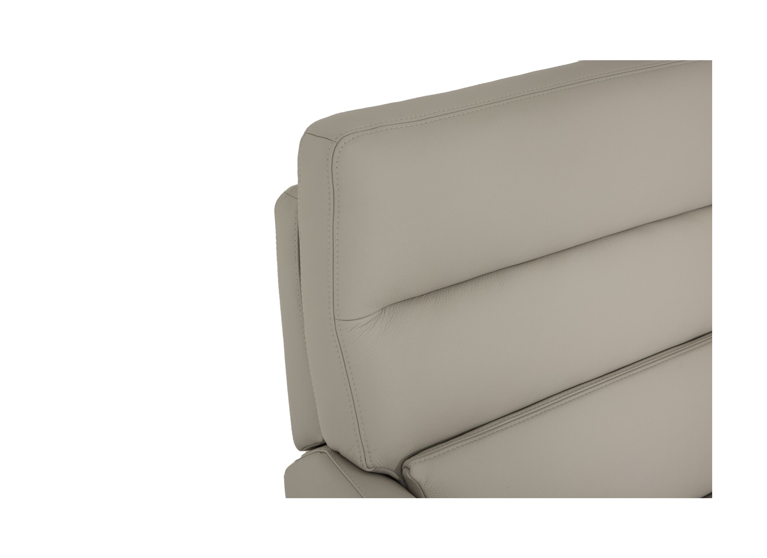 Detail - Canapé Dax 3+2+1 places - cuir - beige avec relax